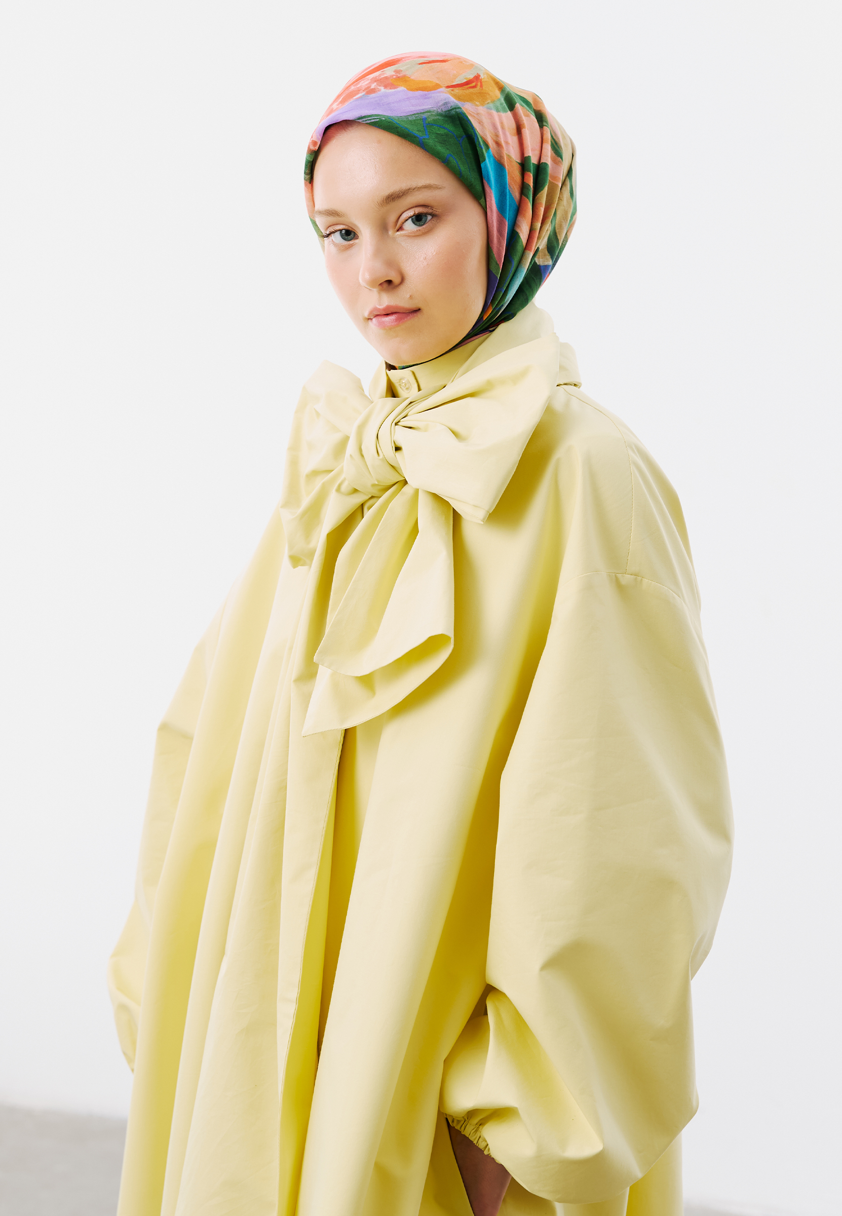 Fresh Scarfs Floral Fiesta Desen Vual Eşarp Yeşil