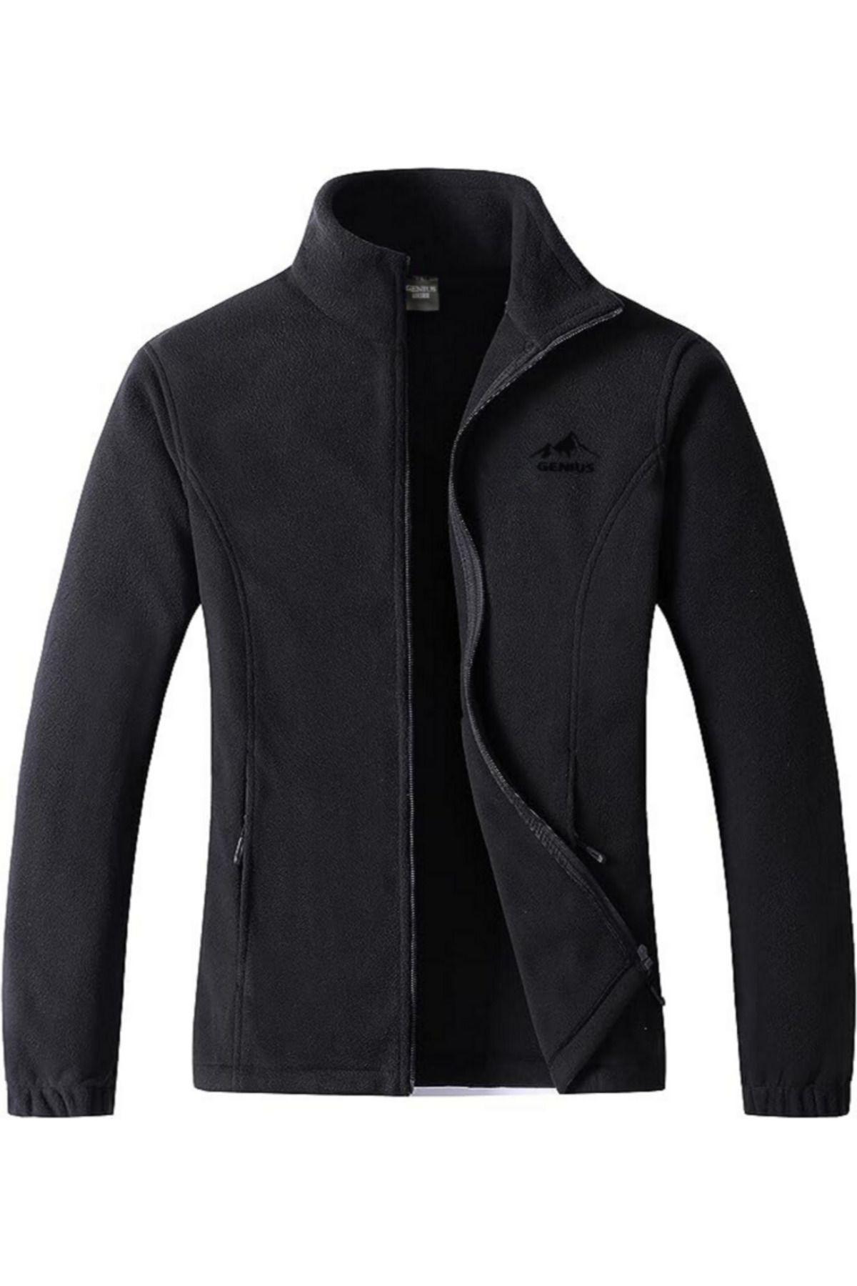 Genius Store Unisex Renkli Tam Polar Outdoor Polar Erkek Fermuarlı Sweatshirt Hırka Tactical Polar