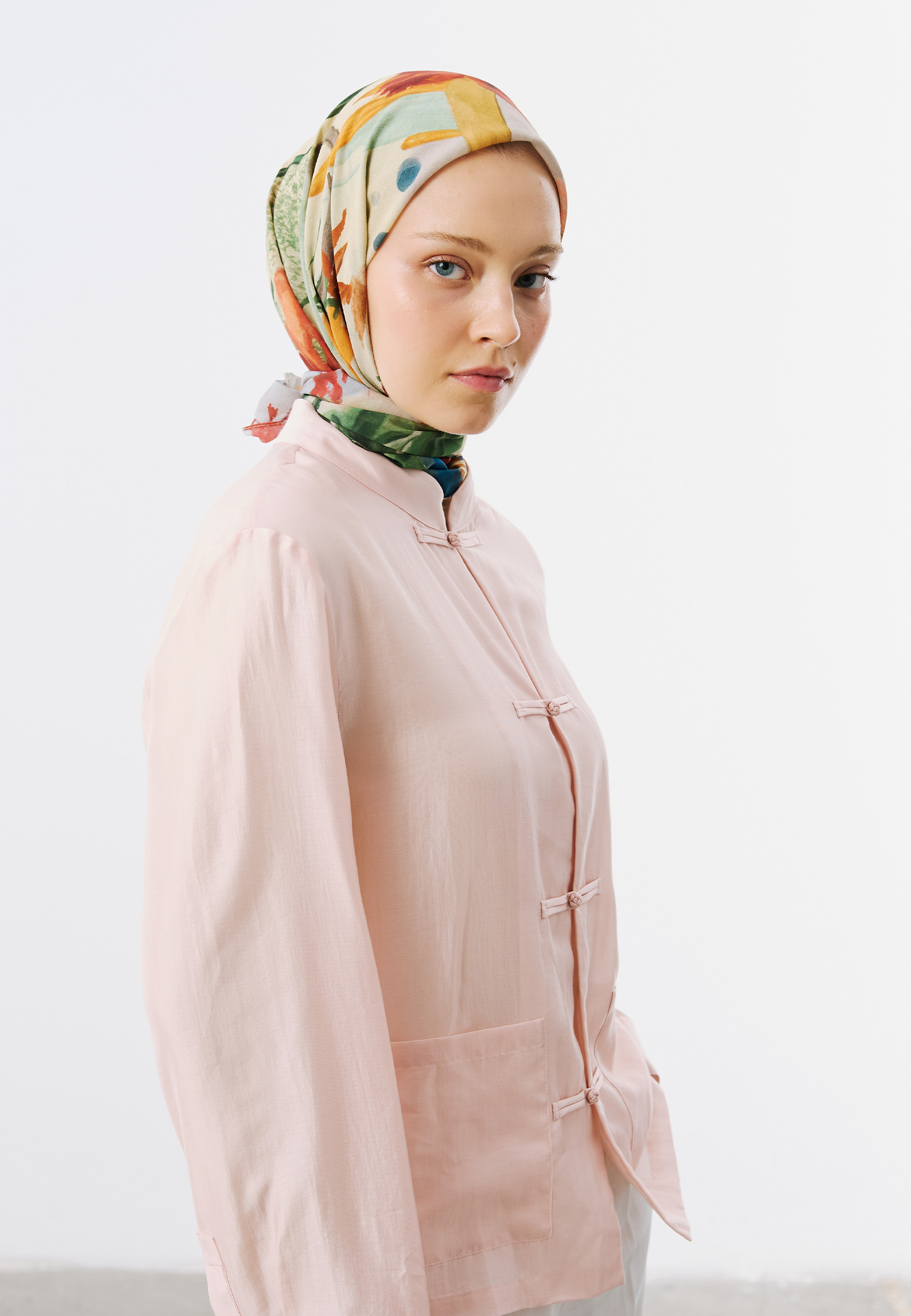 Fresh Scarfs Summer Reverie Desen Vual Eşarp Kırmızı