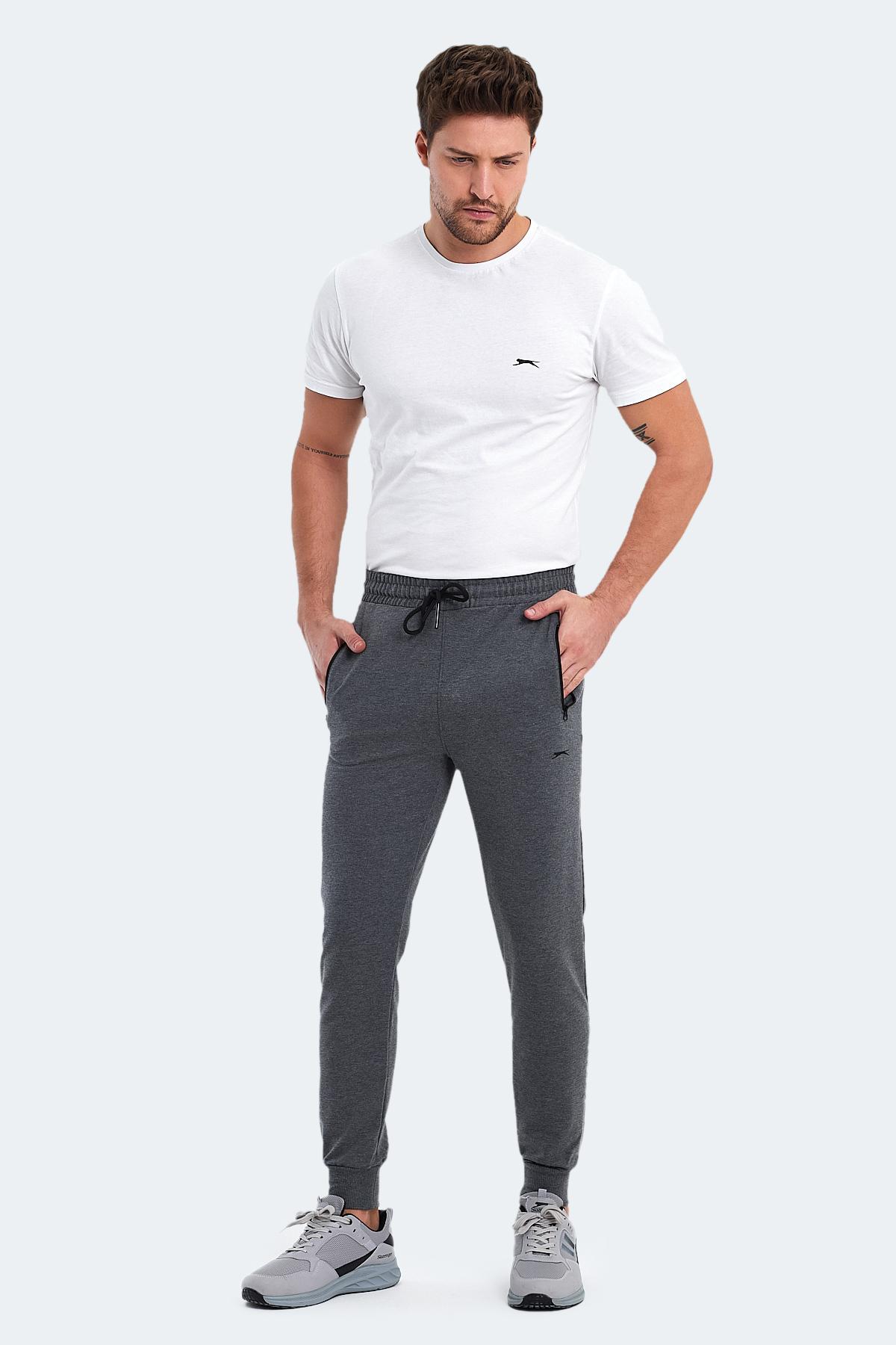 SLAZENGER OFER IN Erkek Jogger Eşofman Altı Koyu Gri görsel 4