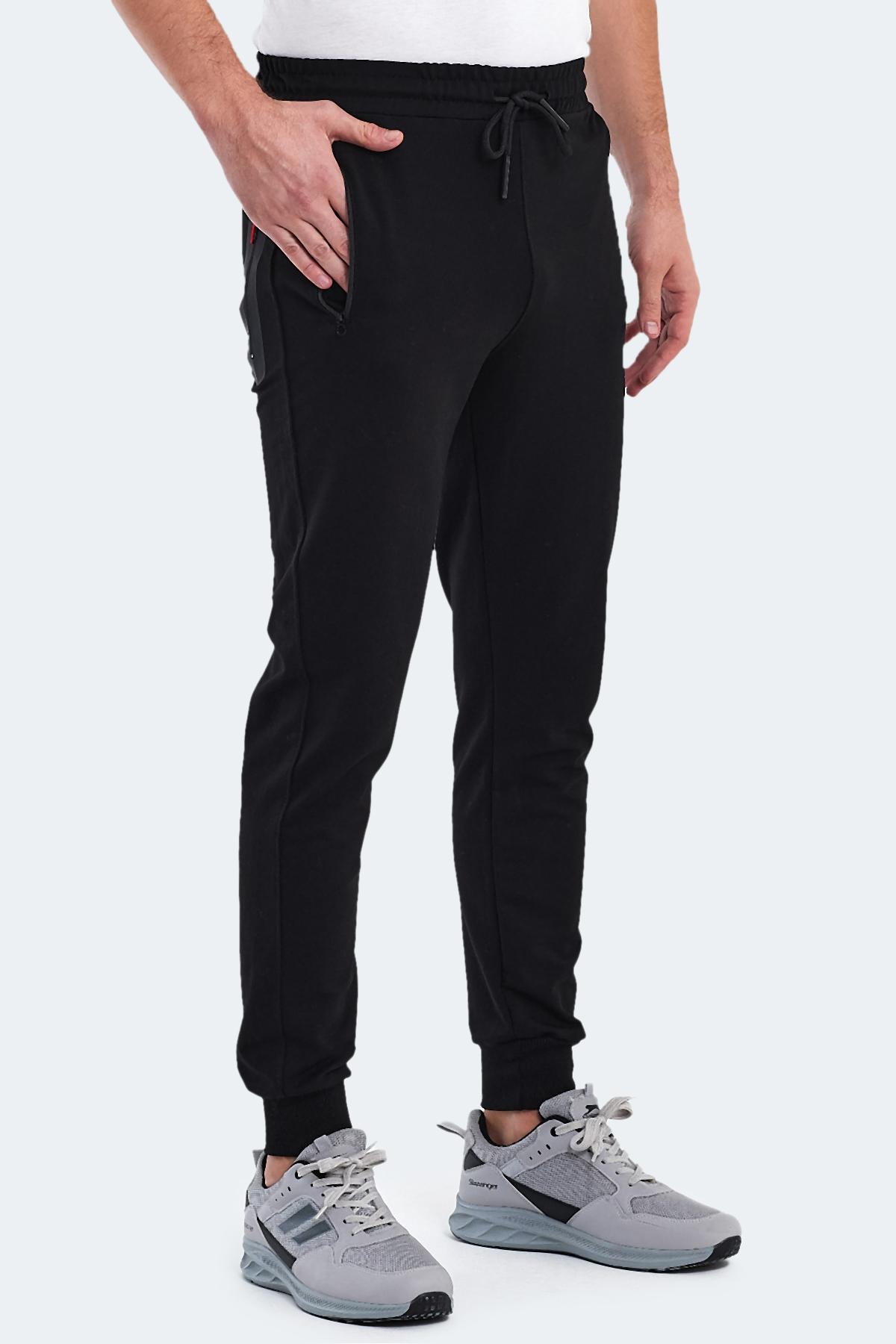 SLAZENGER OFER IN Erkek Jogger Eşofman Altı Siyah görsel 3