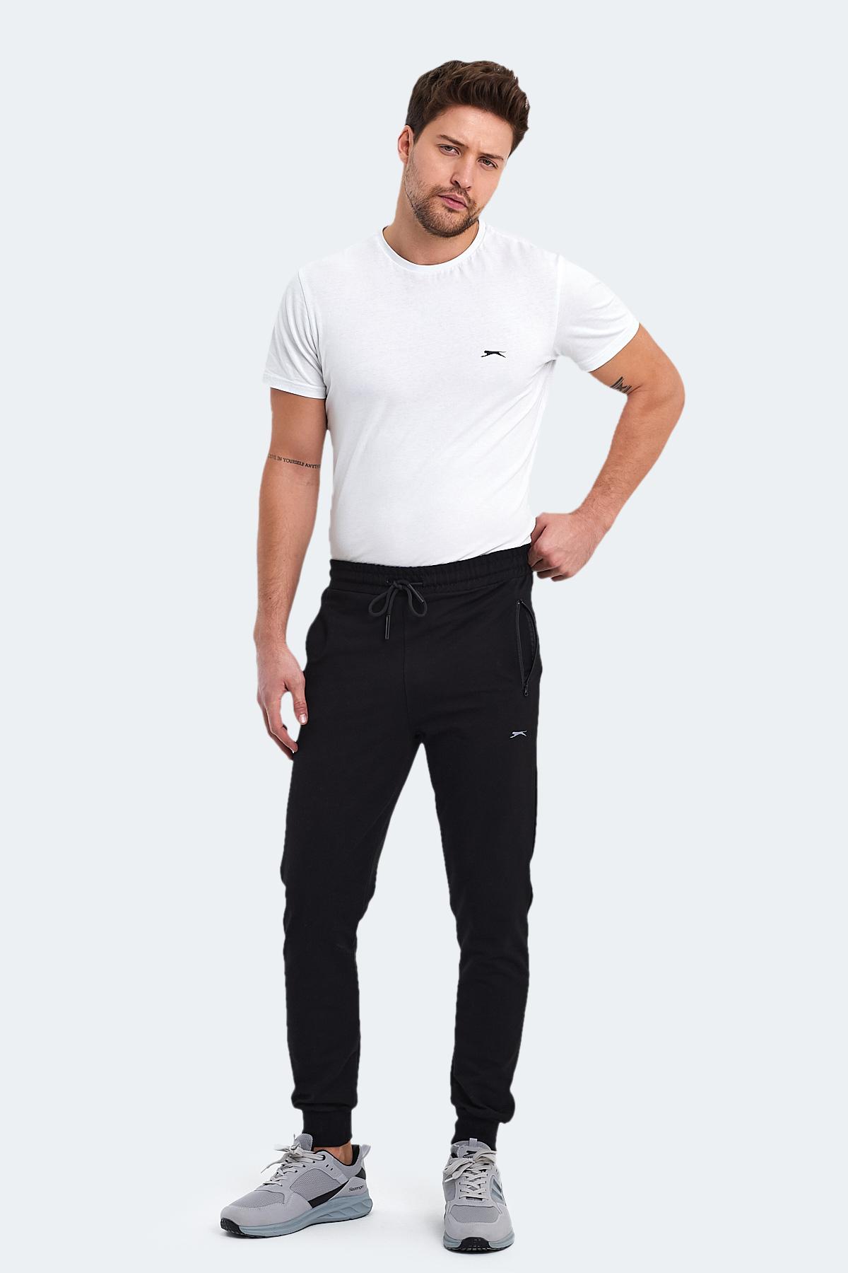 SLAZENGER OFER IN Erkek Jogger Eşofman Altı Siyah görsel 4