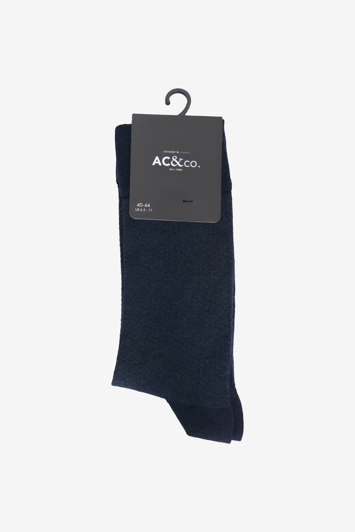 AC&Co / Altınyıldız Classics Erkek Lacivert Desenli Bambu Tekli Soket Çorap