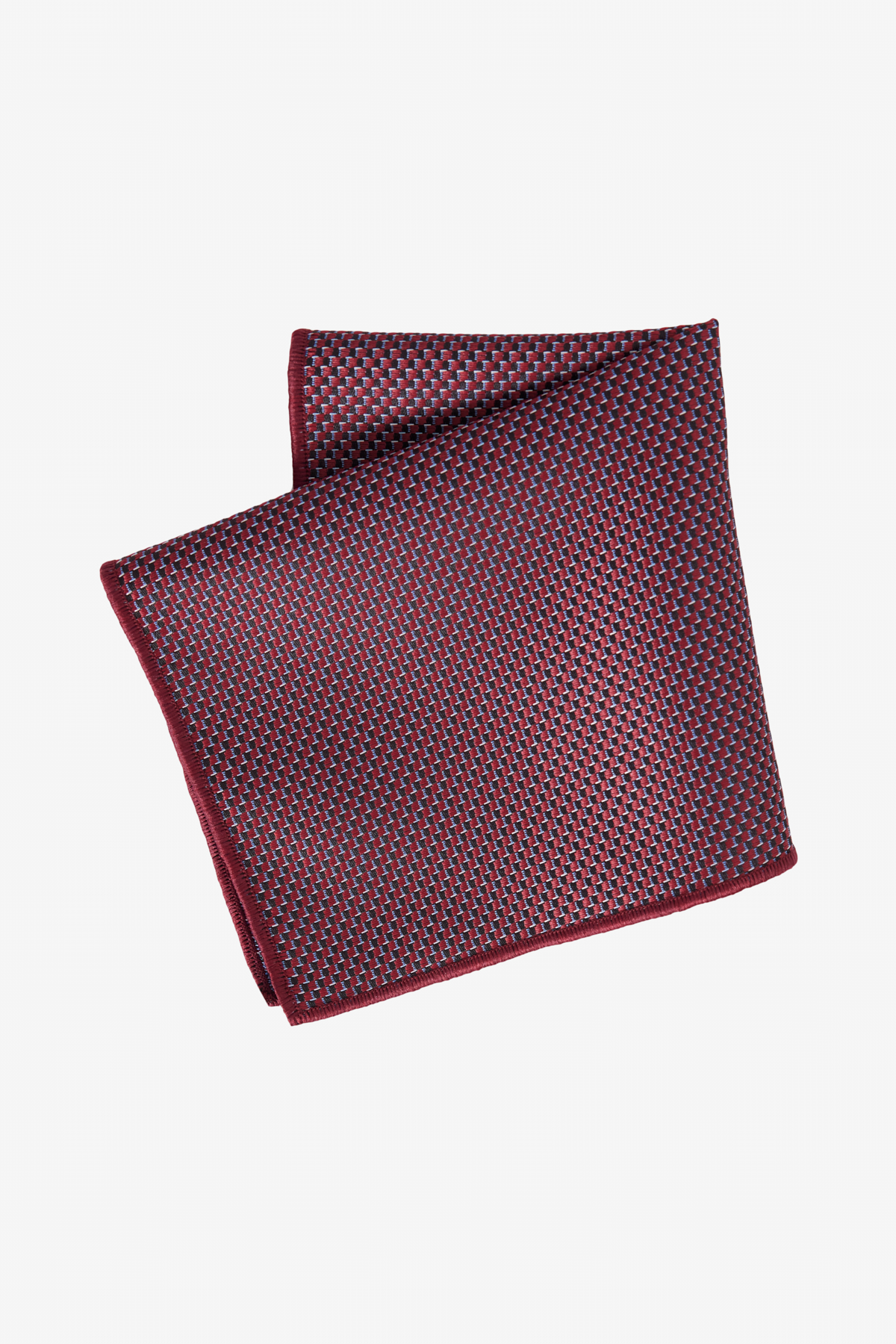 Altınyıldız Classics Erkek Bordo-Gri Desenli Kravat-Mendil Set görsel 2