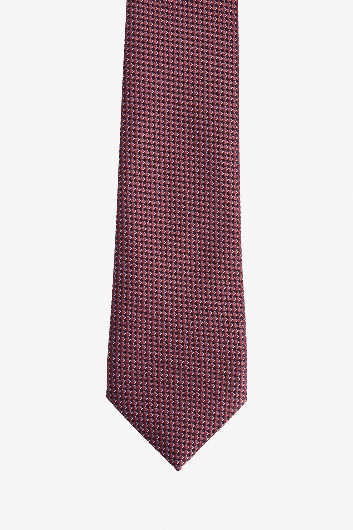 Altınyıldız Classics Erkek Bordo-Gri Desenli Kravat-Mendil Set görsel 3