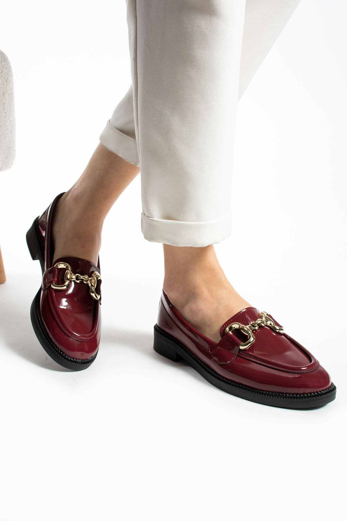 DUXAL SHOES Jane Kadın Loafer Makosen Casual Toka Detay Günlük Ayakkabı görsel 3