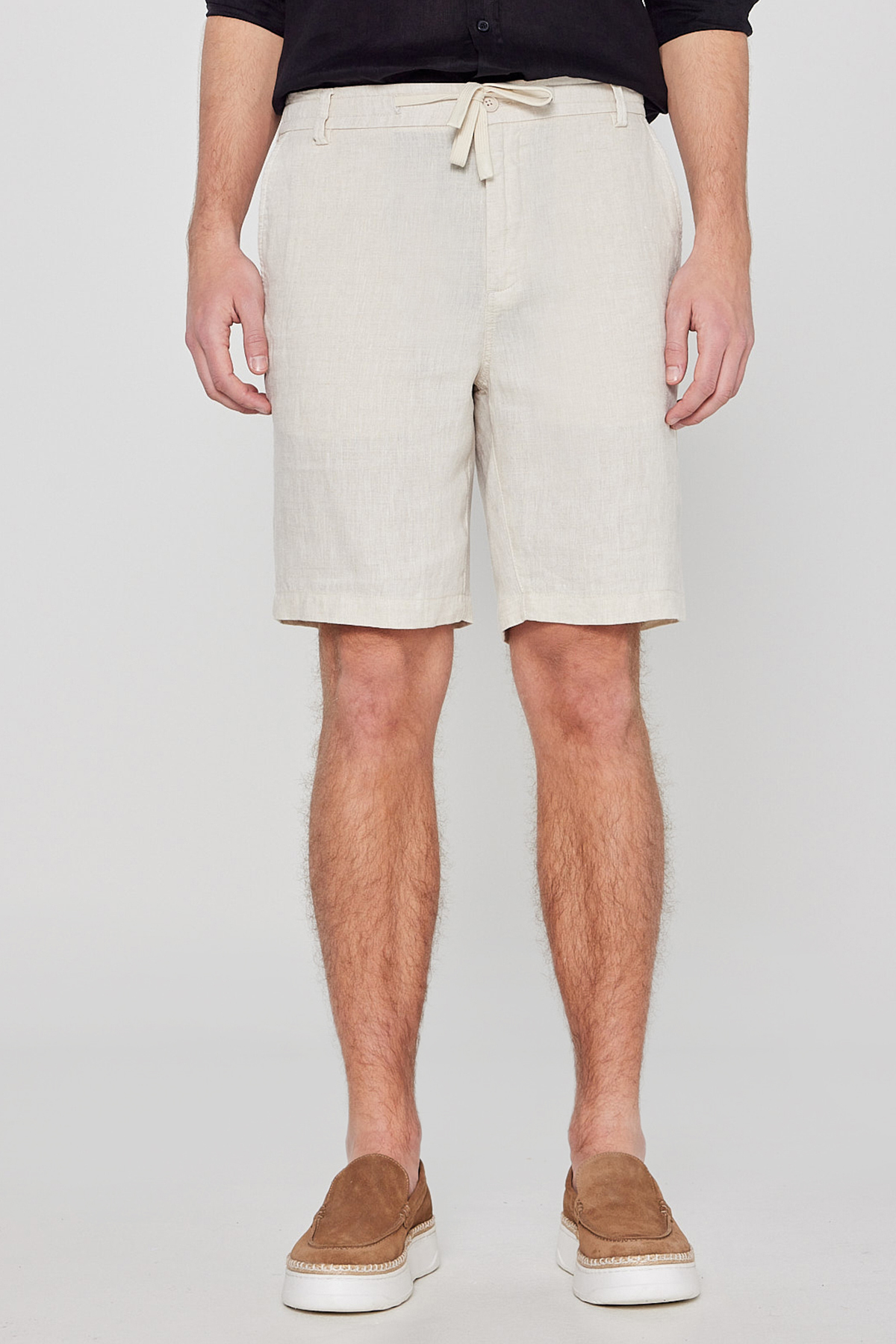 Lee %100 Keten Regular Fit Normal Kesim Cepli Şort görsel 3