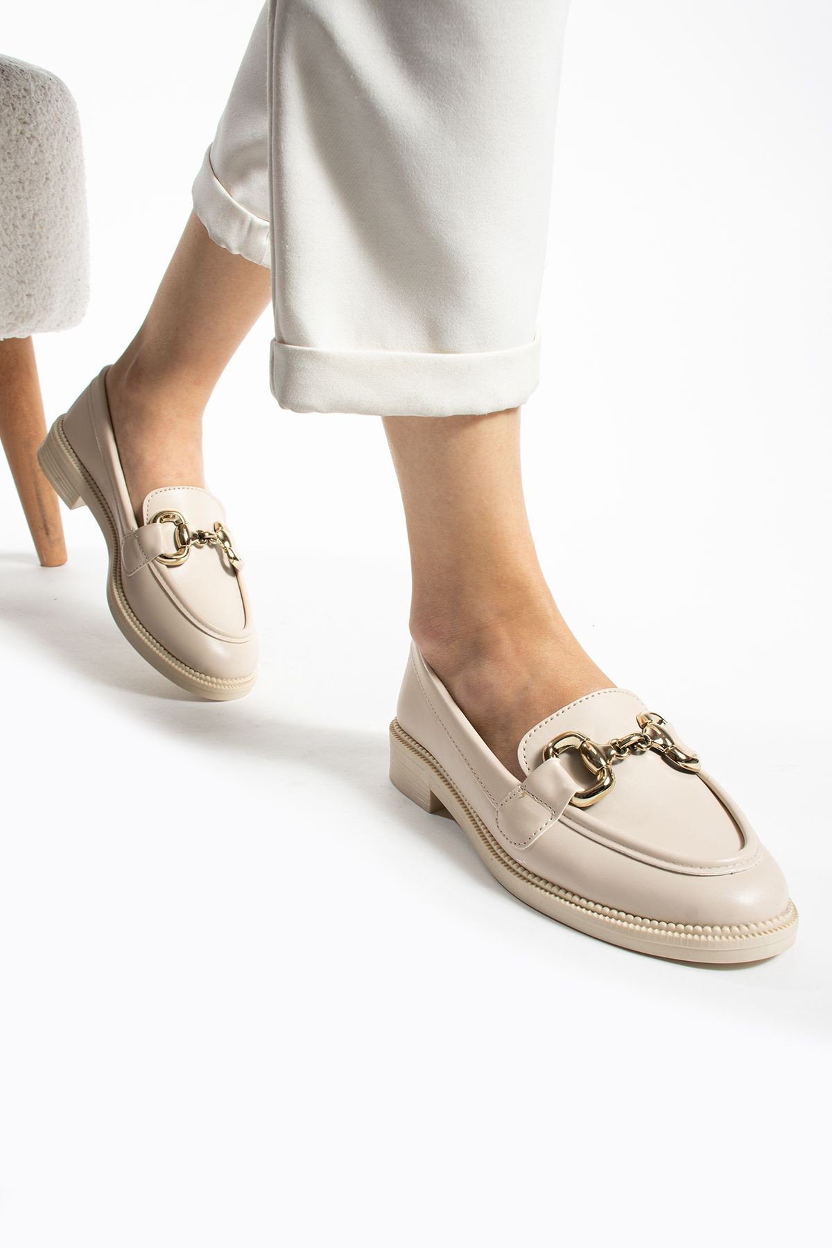 DUXAL SHOES Jane Kadın Loafer Makosen Casual Toka Detay Günlük Ayakkabı görsel 2