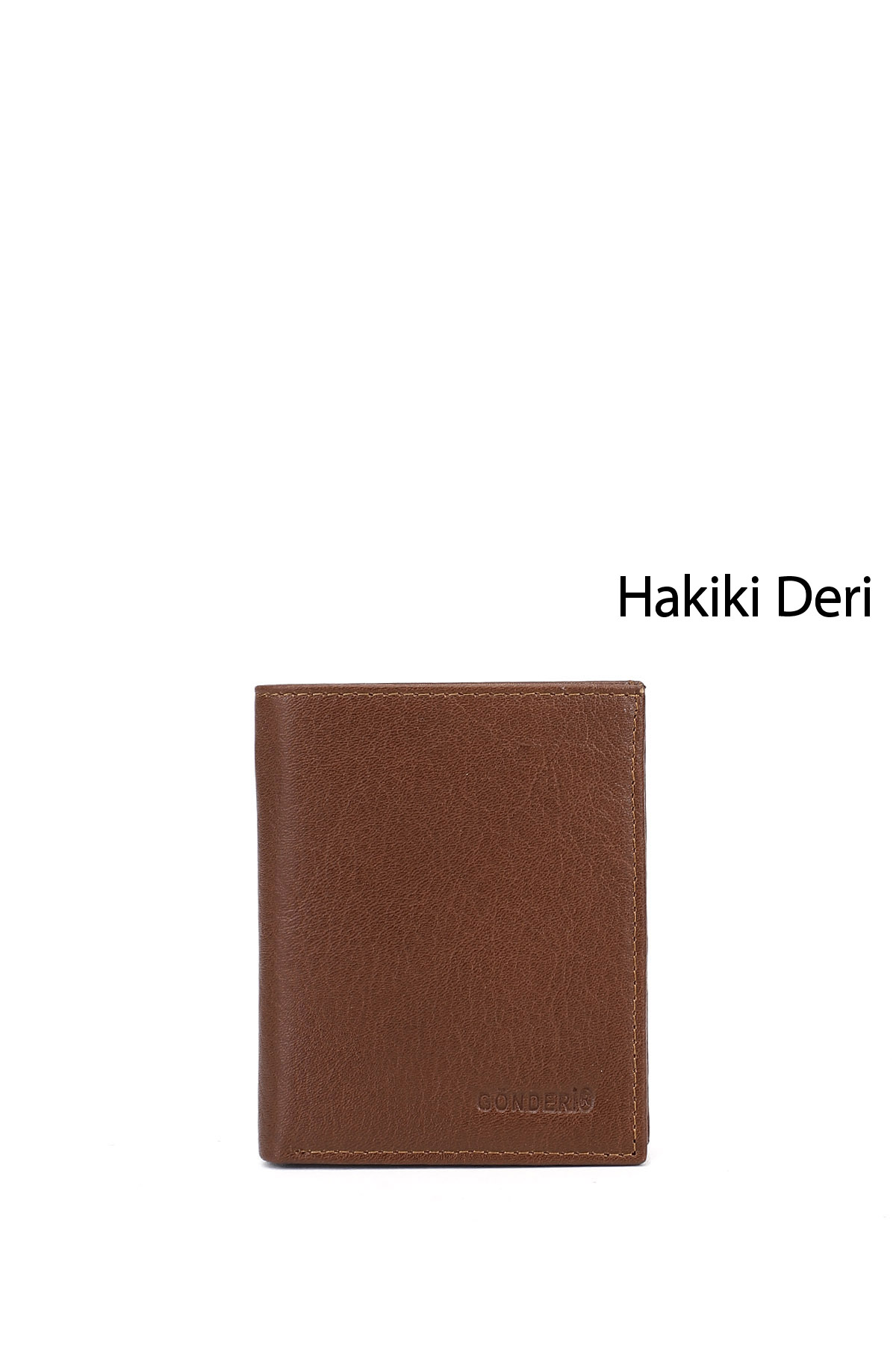 GÖNDERİ(R) Erkek TABA KAHVE MEL. Hakiki Deri Dikey Cüzdan