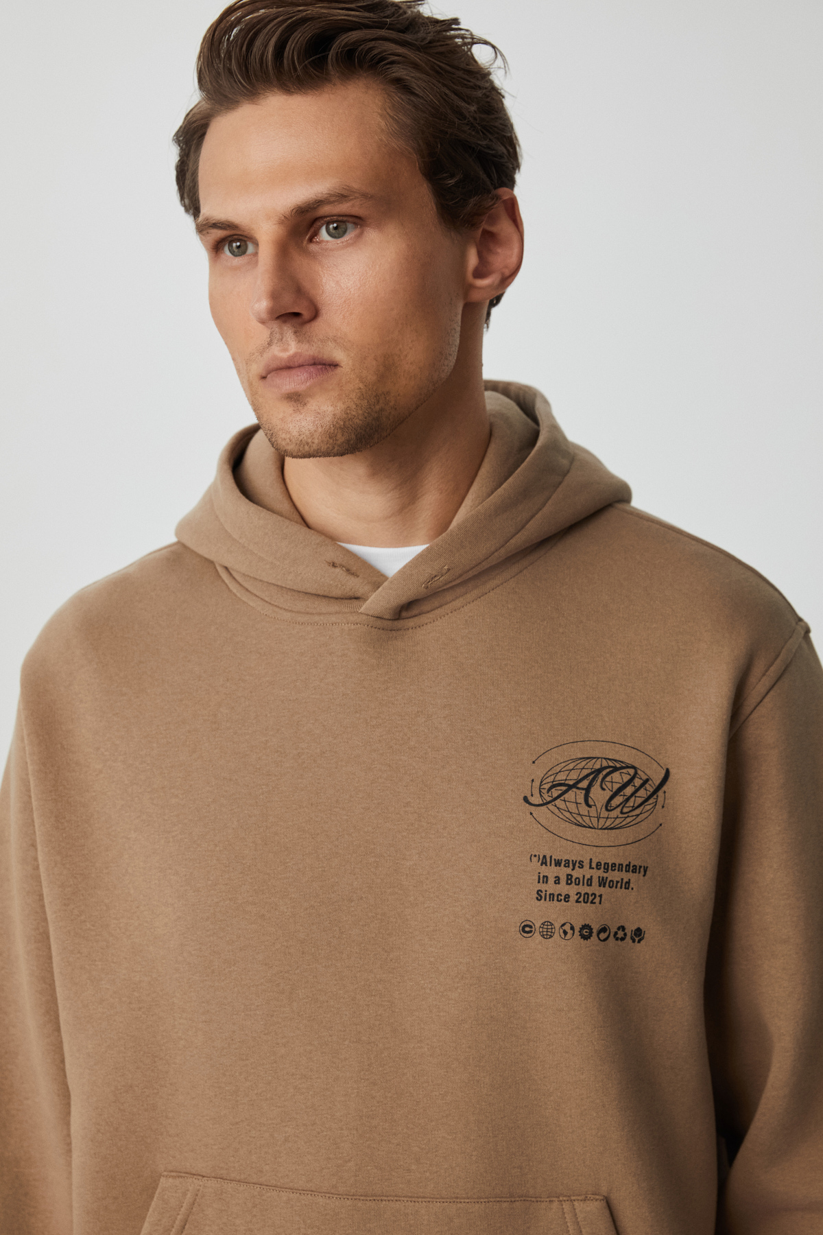 GRIMELANGE Erkek Yumuşacık VİZON Sweatshirt görsel 2