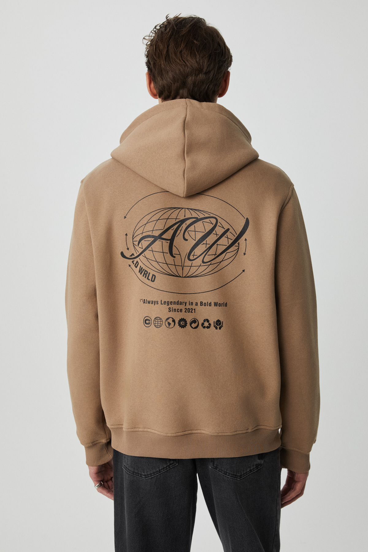 GRIMELANGE Erkek Yumuşacık VİZON Sweatshirt görsel 4