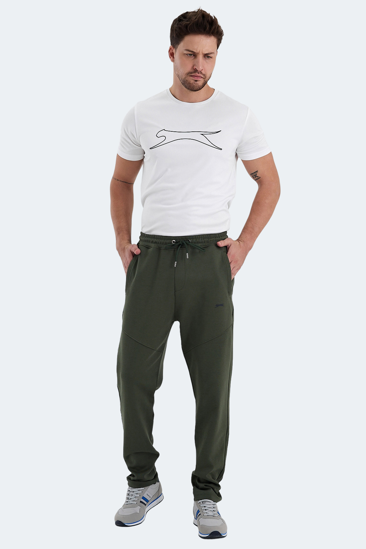 SLAZENGER VARIABLE Erkek Eşofman Altı Haki görsel 4
