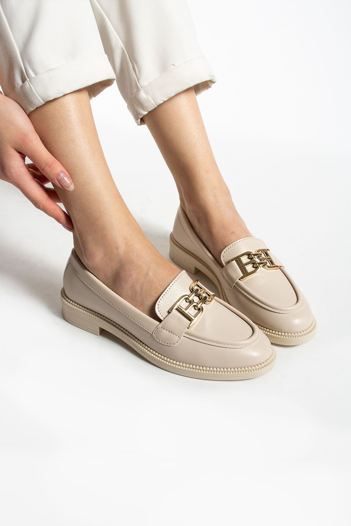 DUXAL SHOES Tegan Kadın Loafer Makosen Casual Toka Detay Günlük Ayakkabı görsel 4