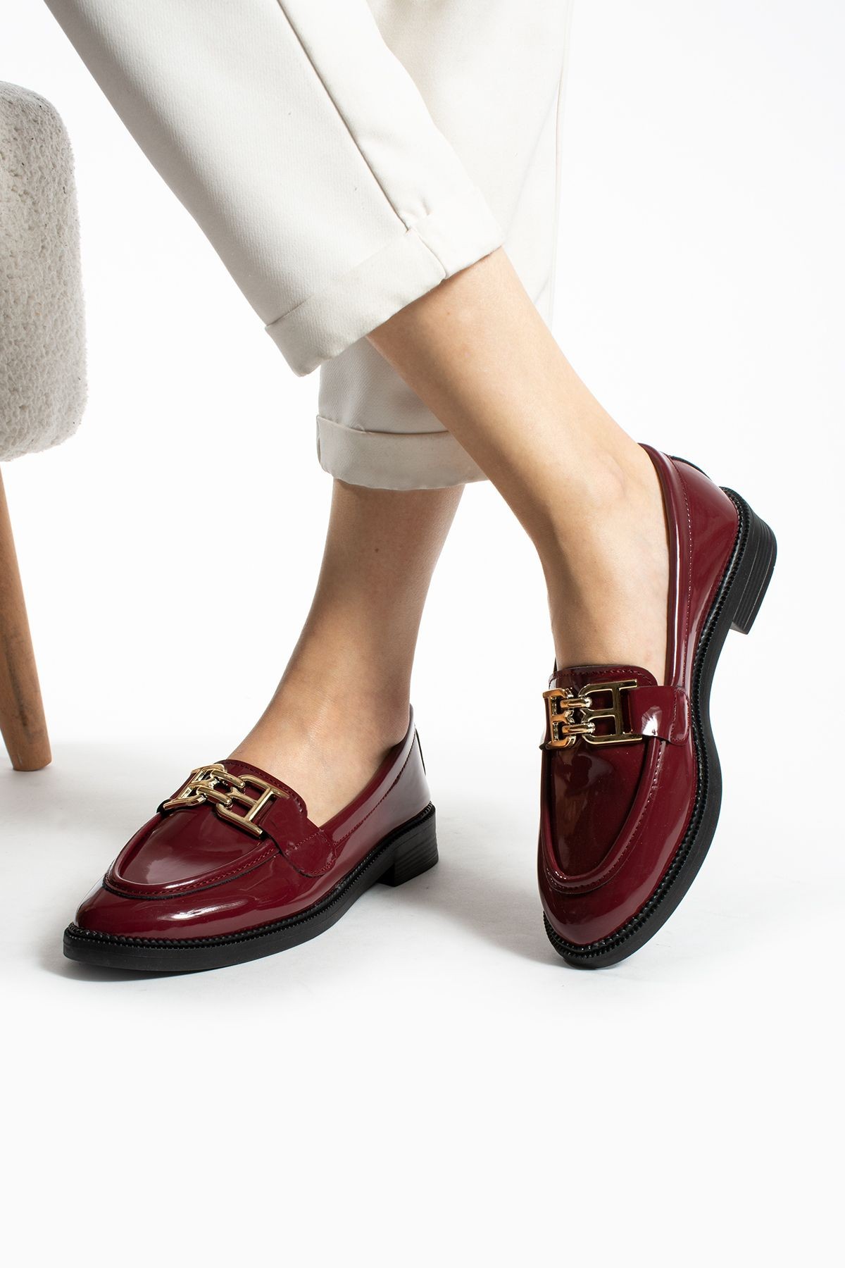 DUXAL SHOES Tegan Kadın Loafer Makosen Casual Toka Detay Günlük Ayakkabı