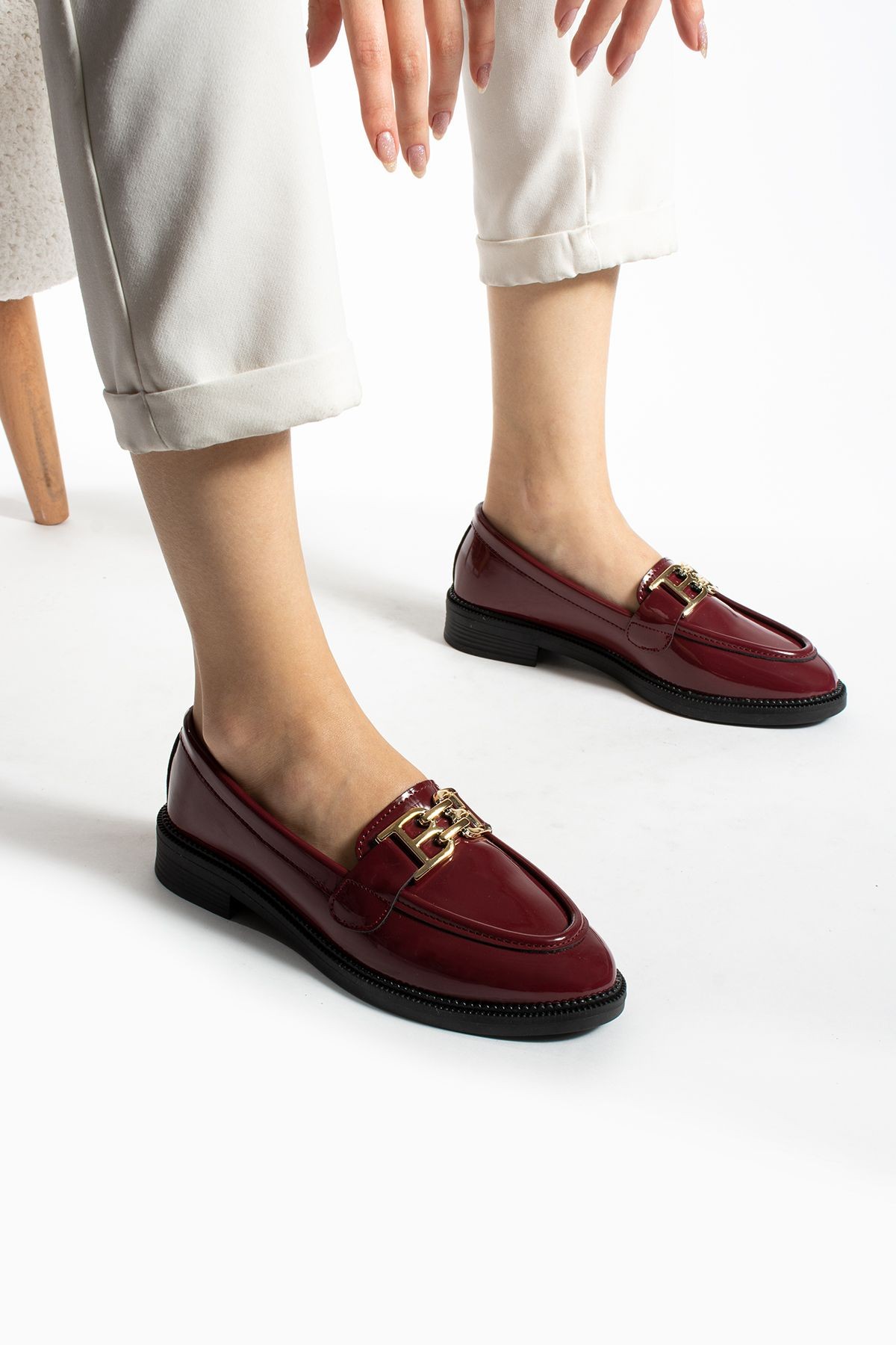 DUXAL SHOES Tegan Kadın Loafer Makosen Casual Toka Detay Günlük Ayakkabı görsel 4