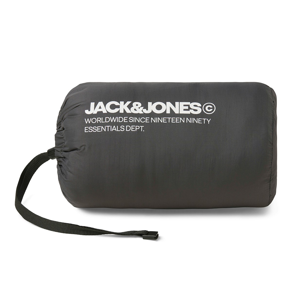 Jack & Jones State Packable Puffer Colar Erkek Siyah Dik Yaka Şişme Mont görsel 3