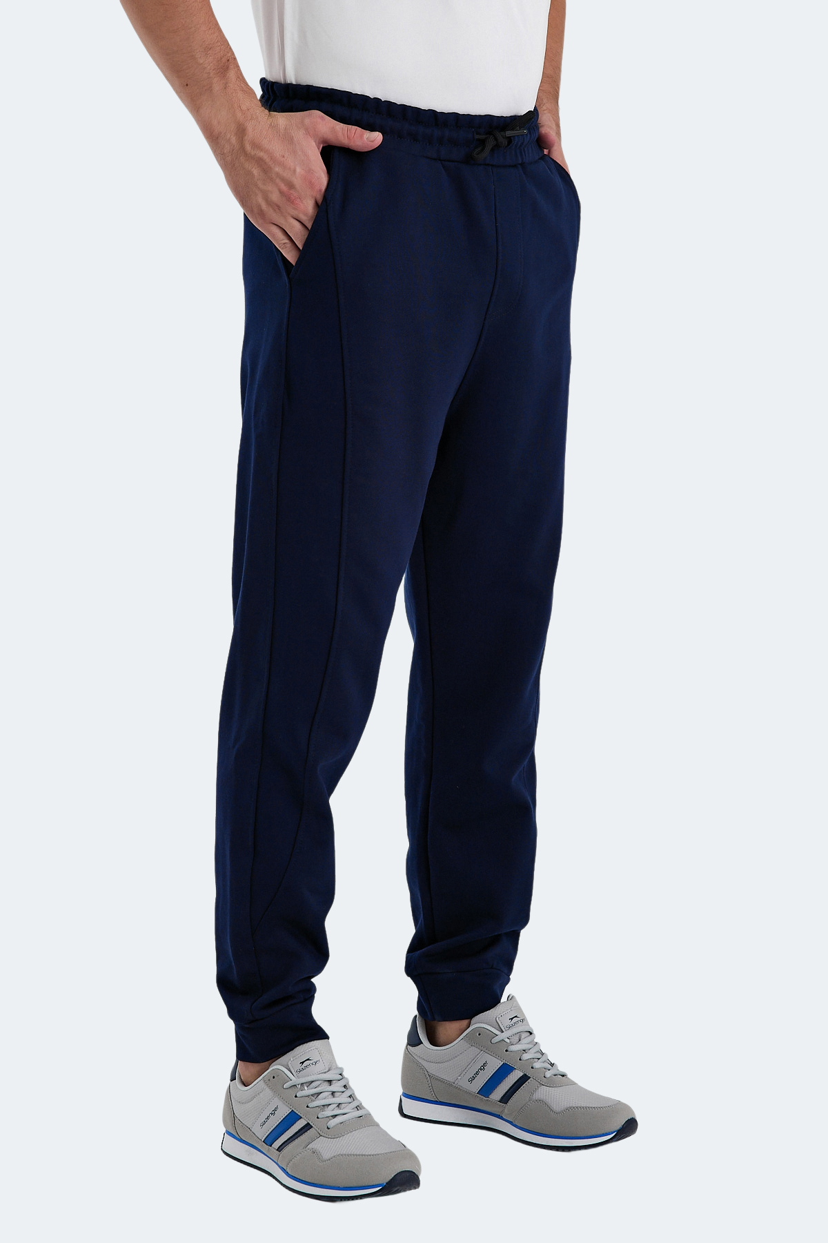 SLAZENGER NACIO Erkek %100 Pamuk Jogger Eşofman Altı Lacivert görsel 3