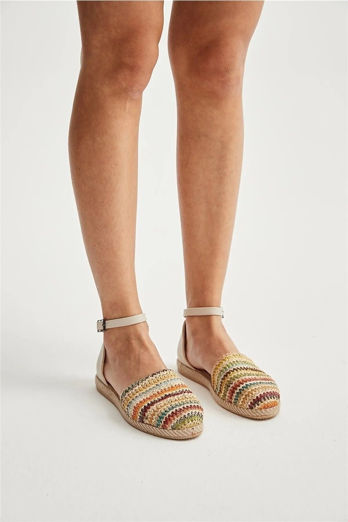 DUXAL SHOES Buster Kadın Babet Hasır Renkli 400