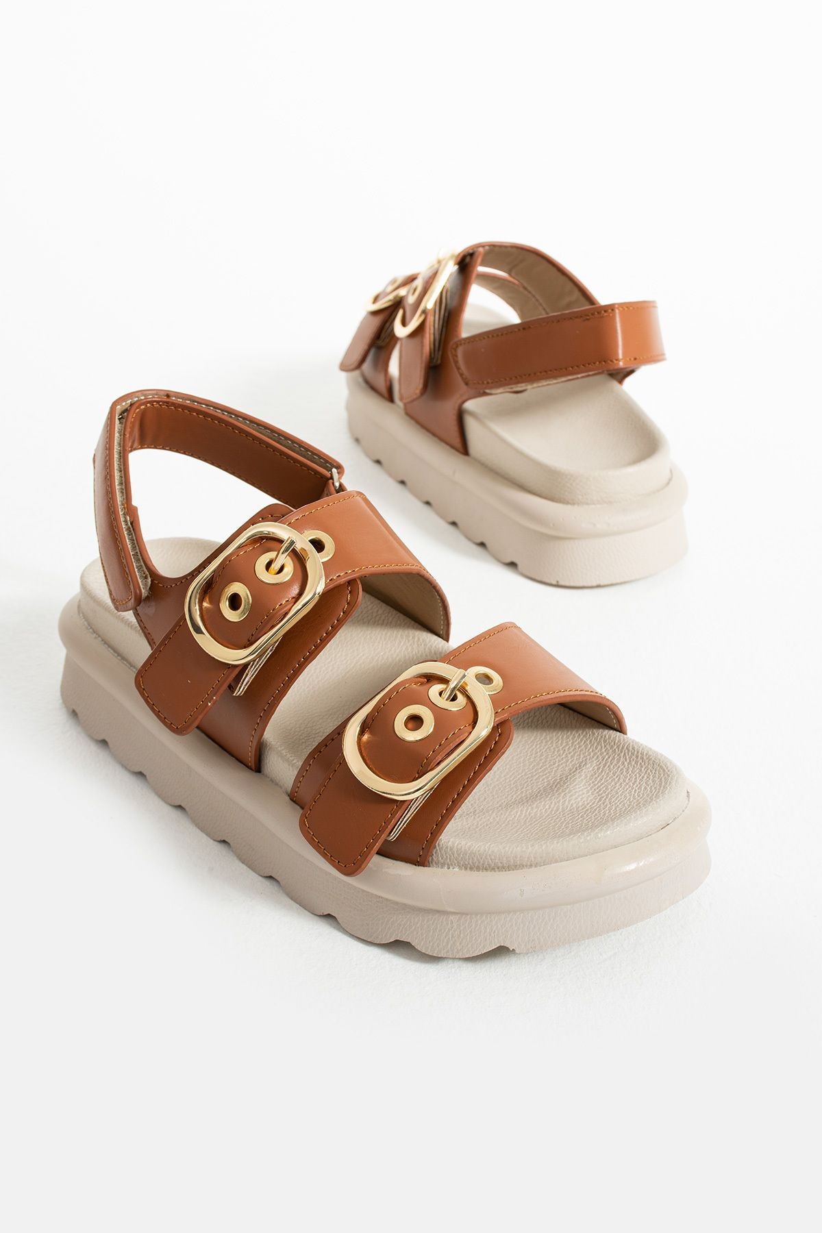DUXAL SHOES Camelia Çift Toka Detaylı Kadın Sandalet görsel 3