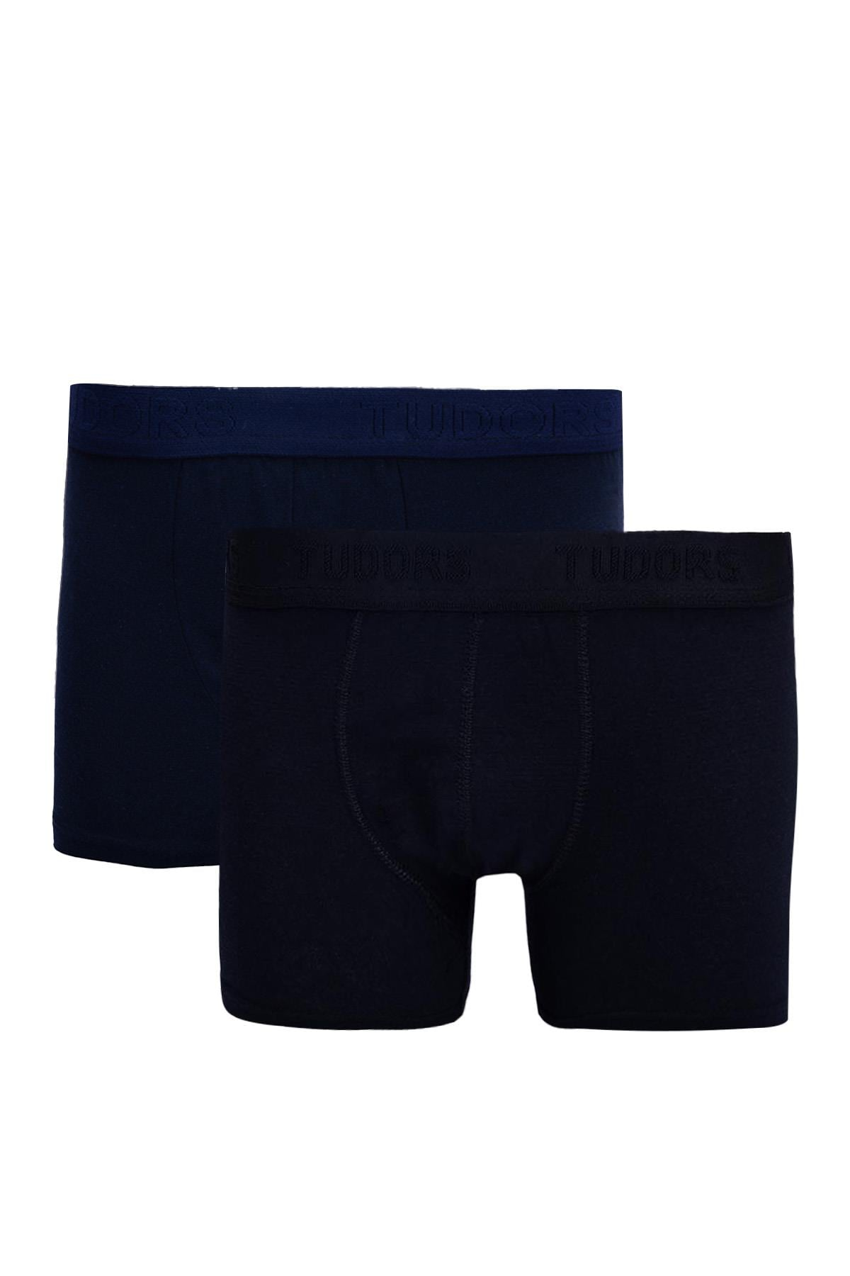 TUDORS Erkek 10'Lu Elastanlı Pamuklu Esnek Kumaş Premium Seri Boxer görsel 2