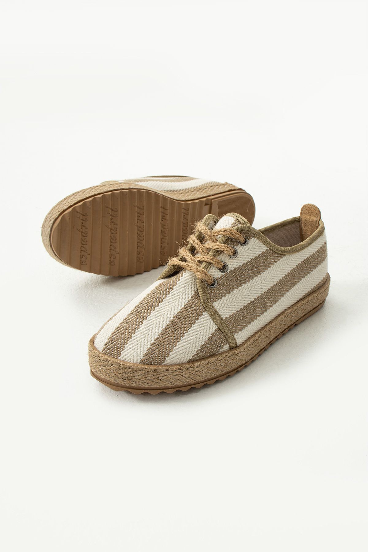 DUXAL SHOES Gabriella Hasır Bağcık Detaylı Kadın Espadril Sneaker görsel 2
