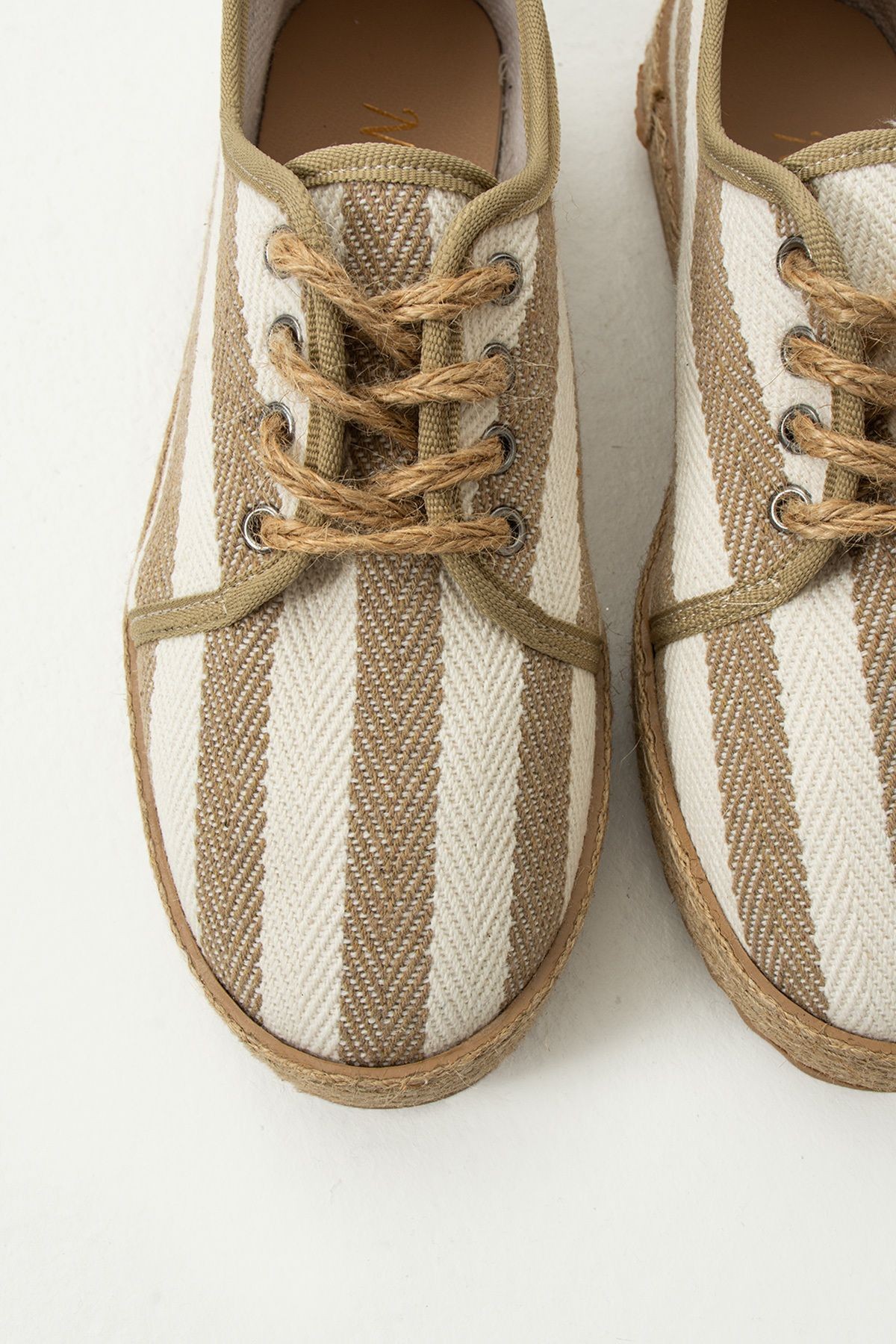 DUXAL SHOES Gabriella Hasır Bağcık Detaylı Kadın Espadril Sneaker görsel 4