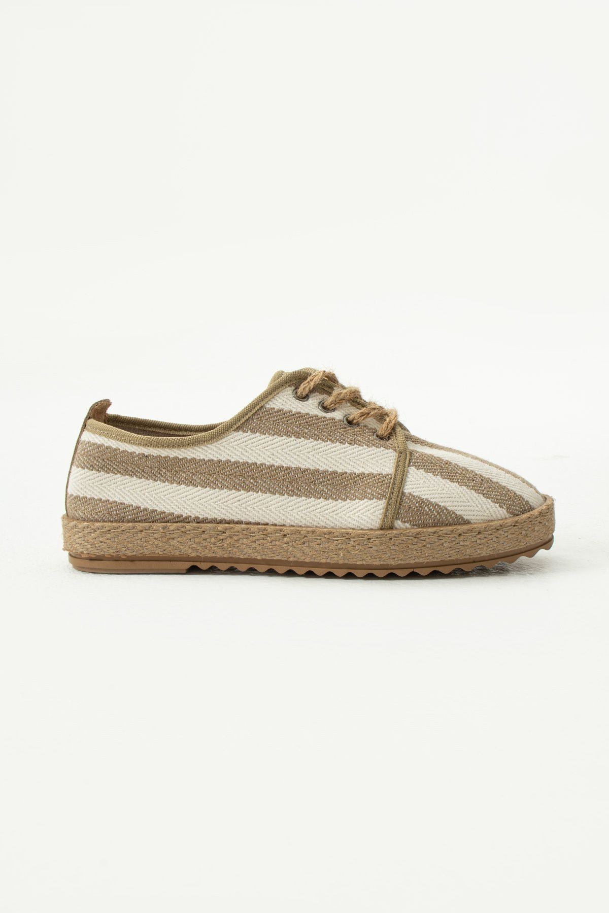 DUXAL SHOES Gabriella Hasır Bağcık Detaylı Kadın Espadril Sneaker görsel 5
