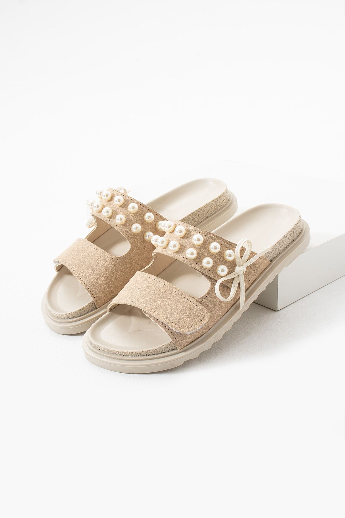 DUXAL SHOES Leonora İnci Detaylı Kadın Terlik