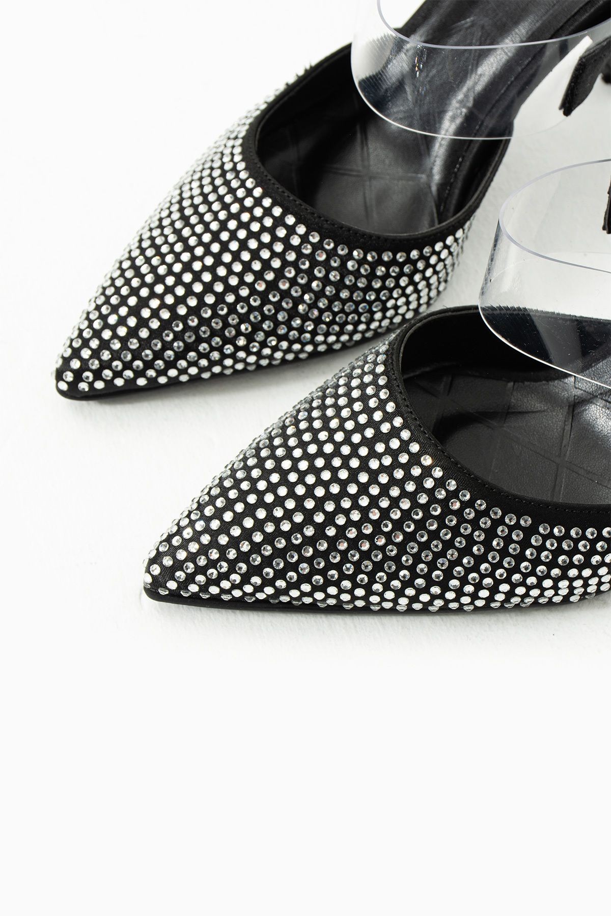 DUXAL SHOES Müge Kadın Topuklu Taşlı Şeffaf Detaylı Abiye Ayakkabı görsel 3