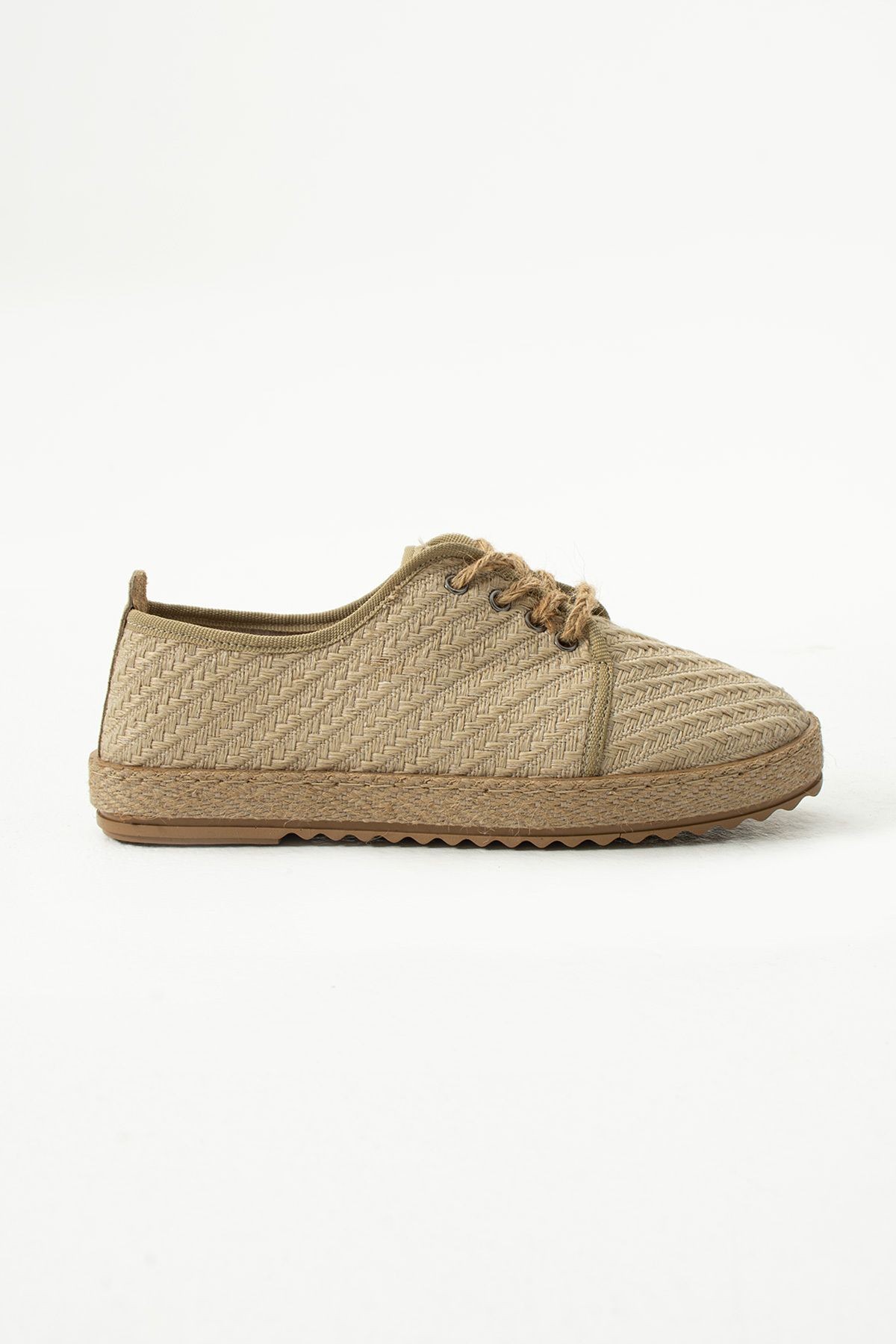 DUXAL SHOES Gabriella Hasır Bağcık Detaylı Kadın Espadril Sneaker