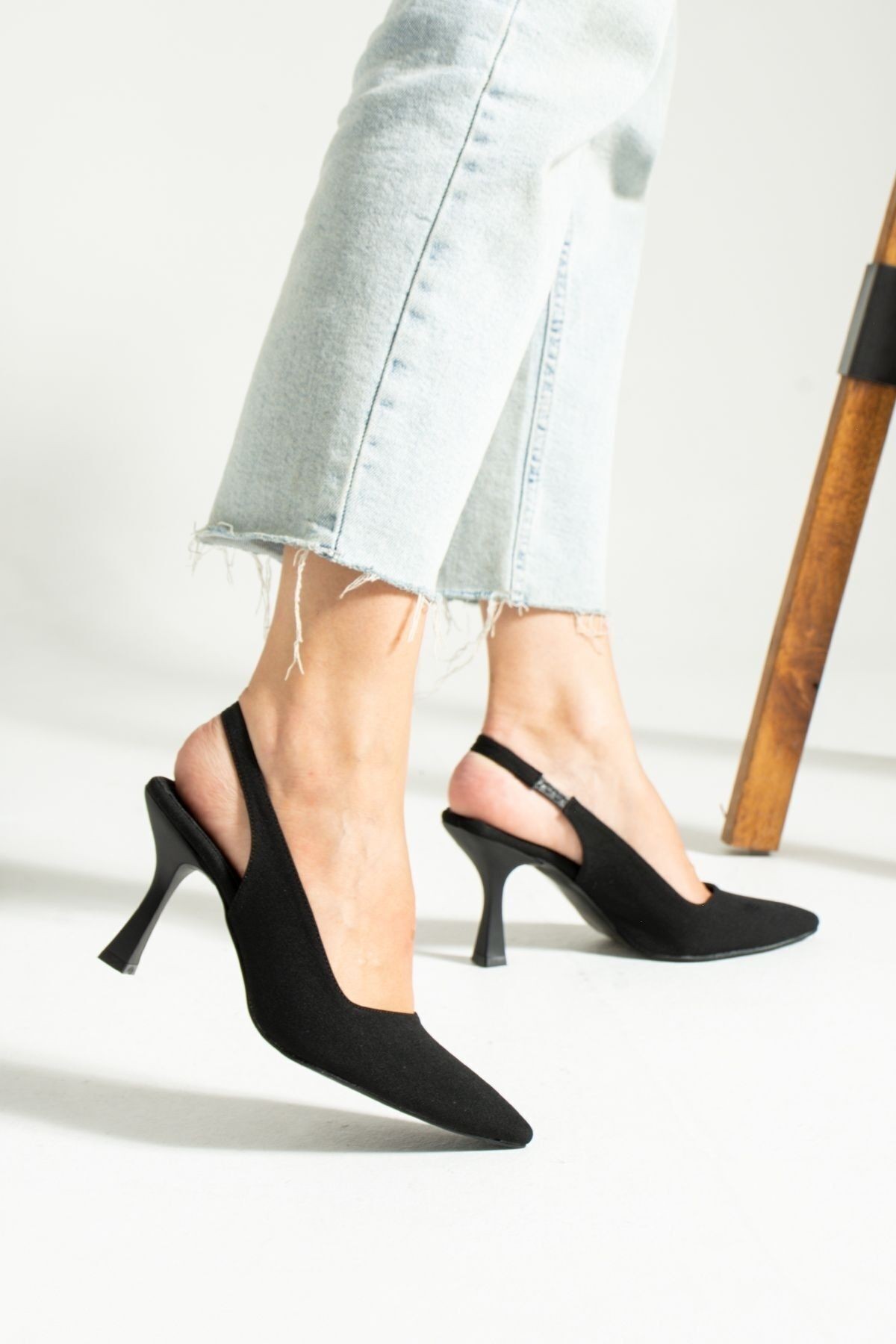DUXAL SHOES Bej Deri Topuklu Ayakkabı görsel 2