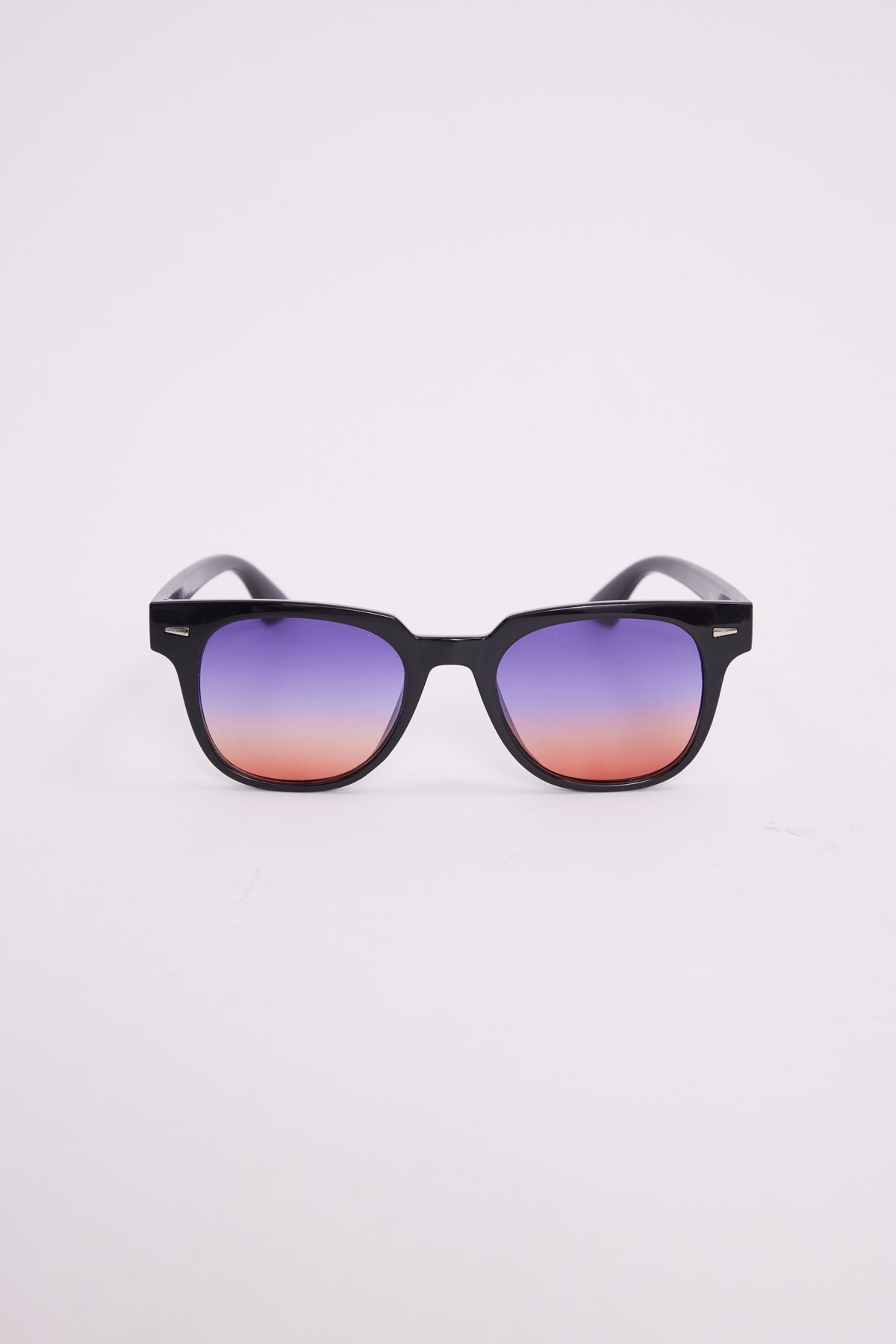TUDORS Unisex Oval Siyah Çerçeve Uv 400 Korumalı Renkli Cam Güneş Gözlüğü