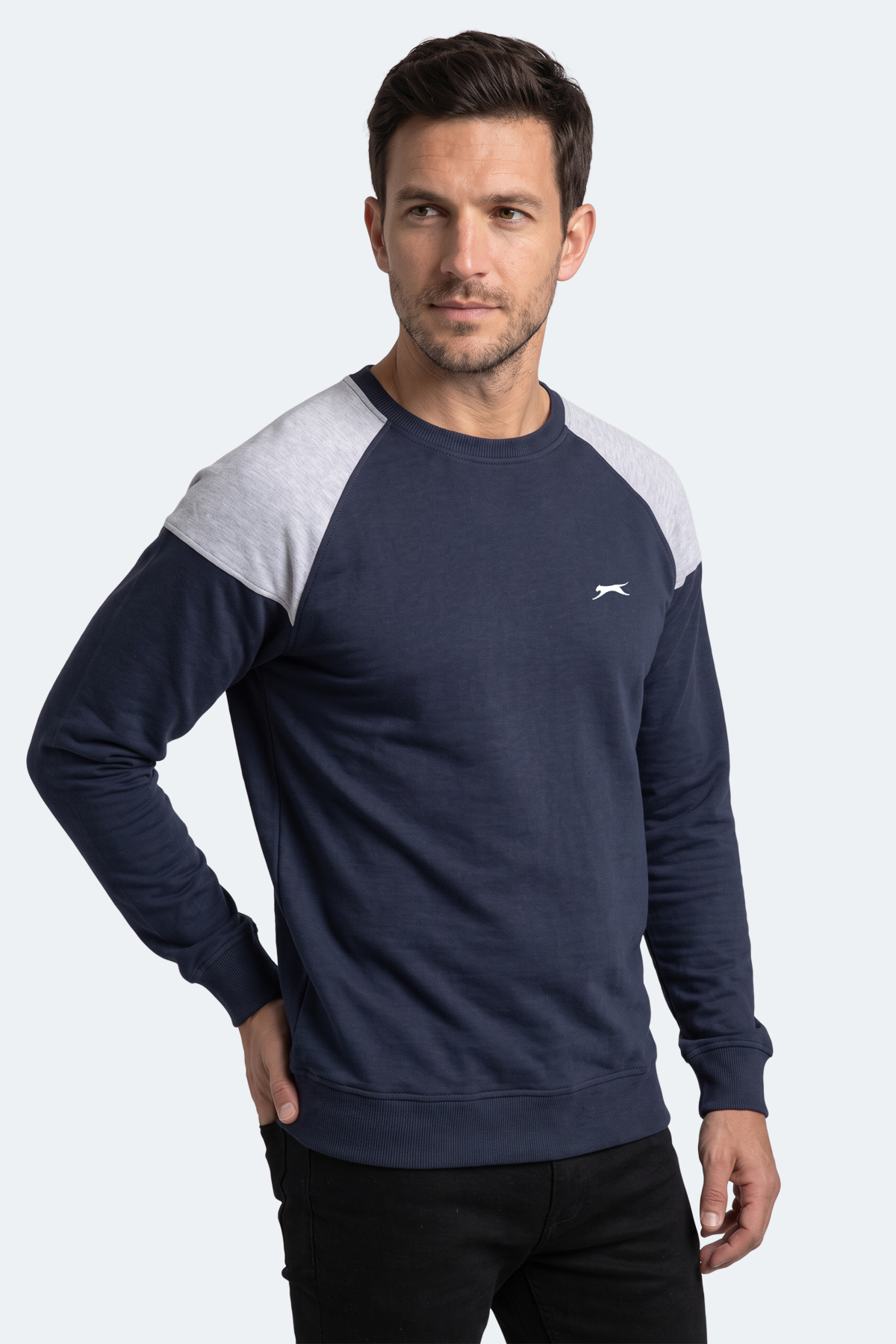 SLAZENGER MADE Erkek Lacivert Sweatshırt görsel 4