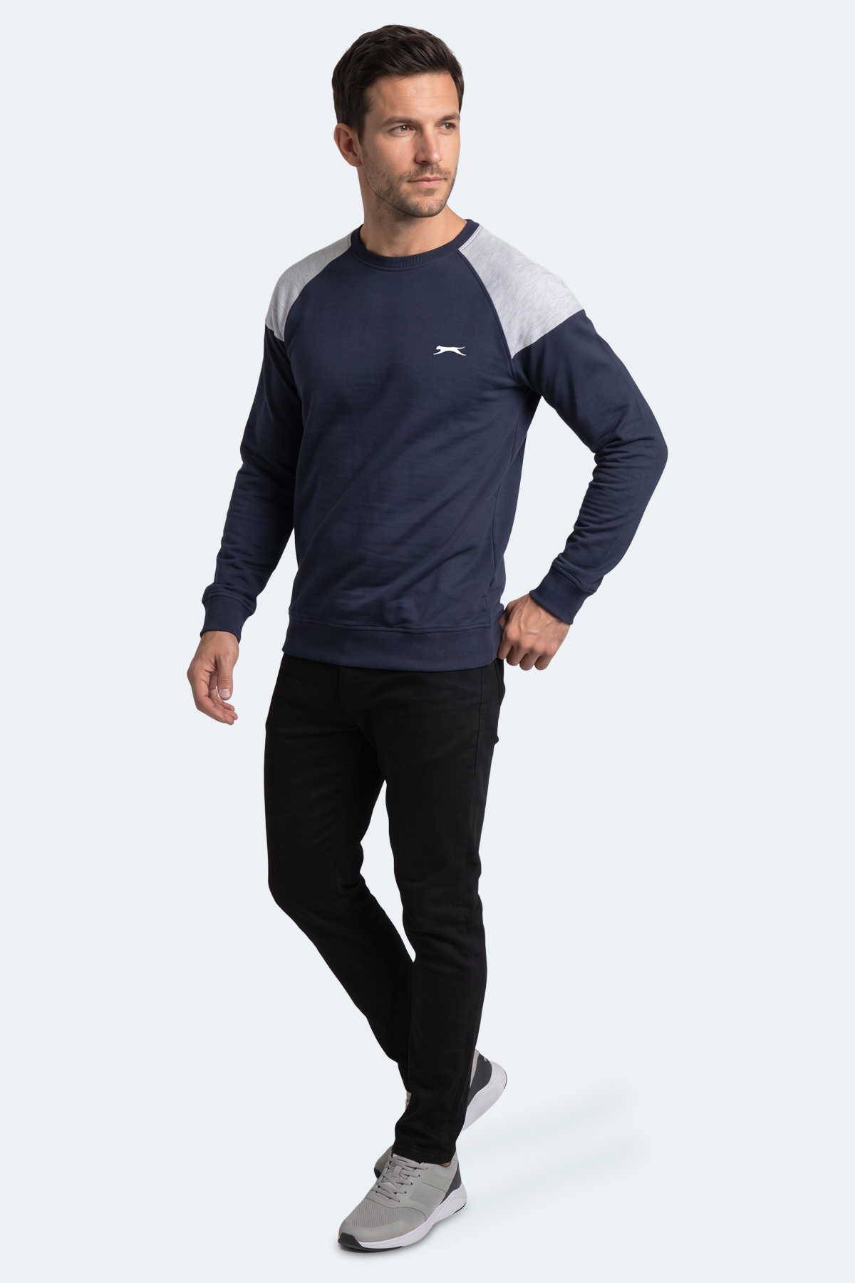 SLAZENGER MADE Erkek Lacivert Sweatshırt görsel 7