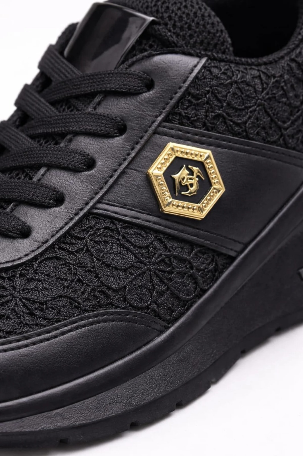 Slipcat Dantel Detaylı Trend 5 Cm Platform Yüksek Taban Kadın Sneaker Spor Ayakkabı görsel 3