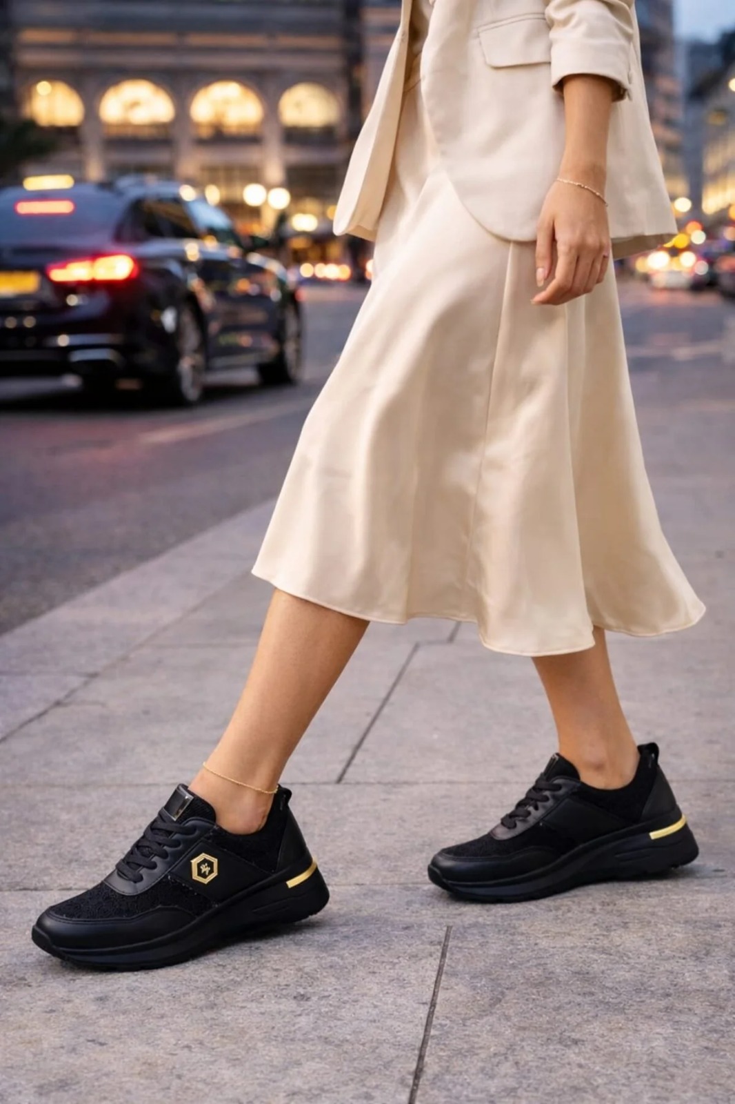 Slipcat Dantel Detaylı Trend 5 Cm Platform Yüksek Taban Kadın Sneaker Spor Ayakkabı görsel 4