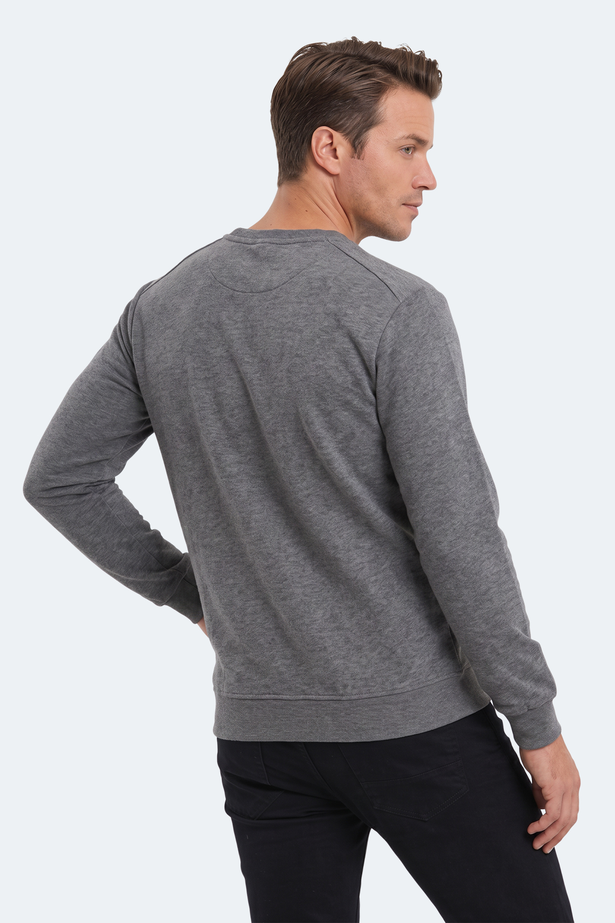 SLAZENGER KOVAN I Erkek Antrasit Sweatshırt görsel 6