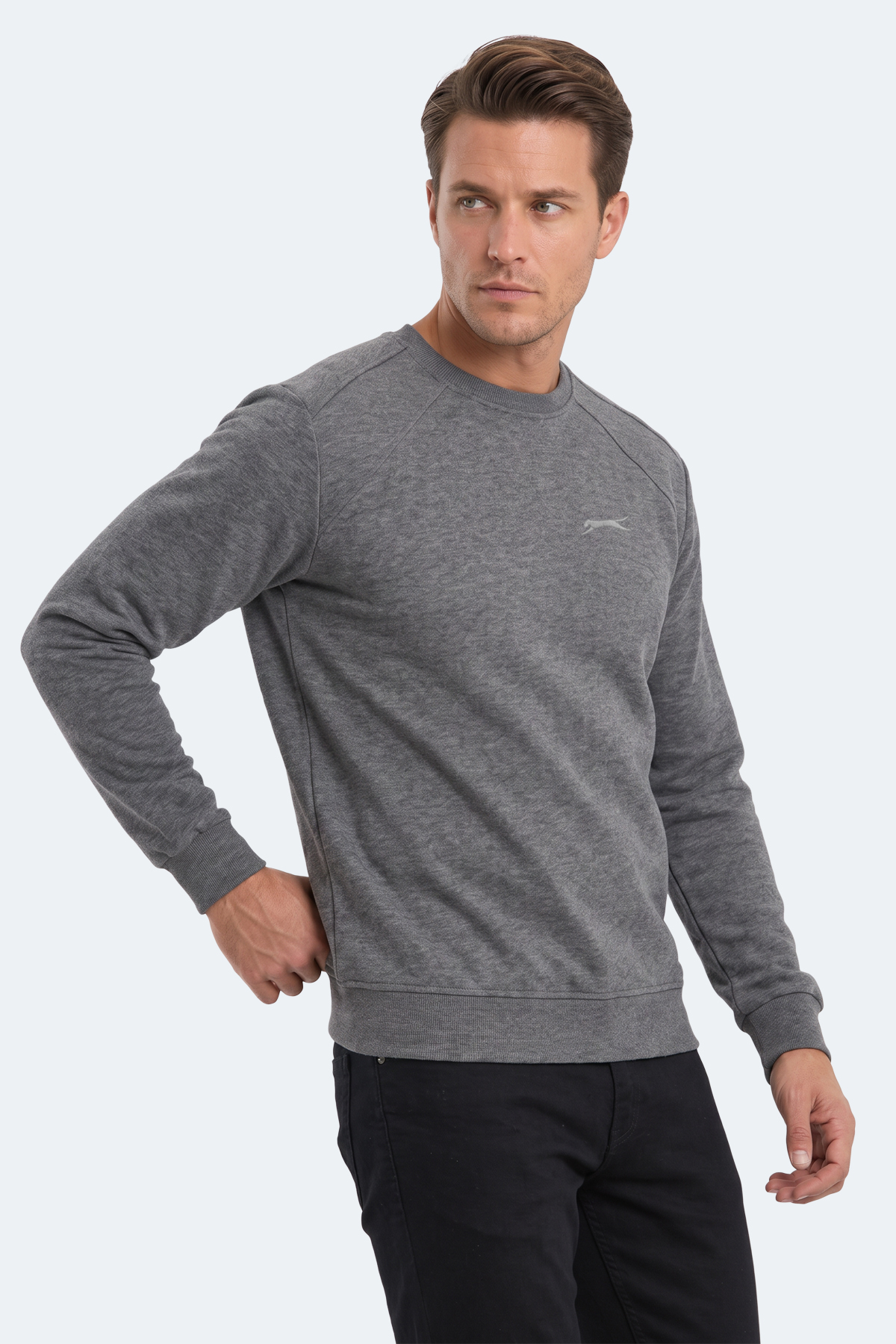 SLAZENGER KOVAN I Erkek Antrasit Sweatshırt görsel 8