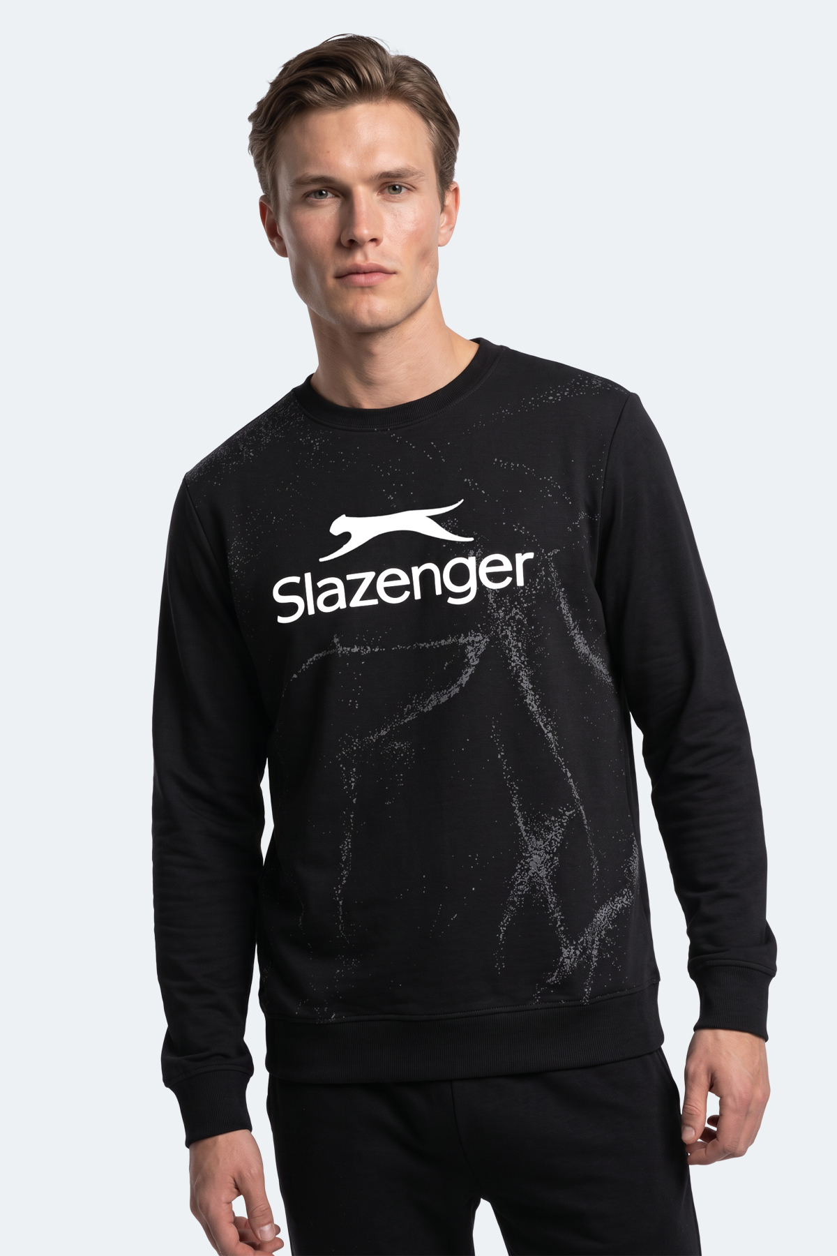 SLAZENGER GANG Erkek Siyah Sweatshırt