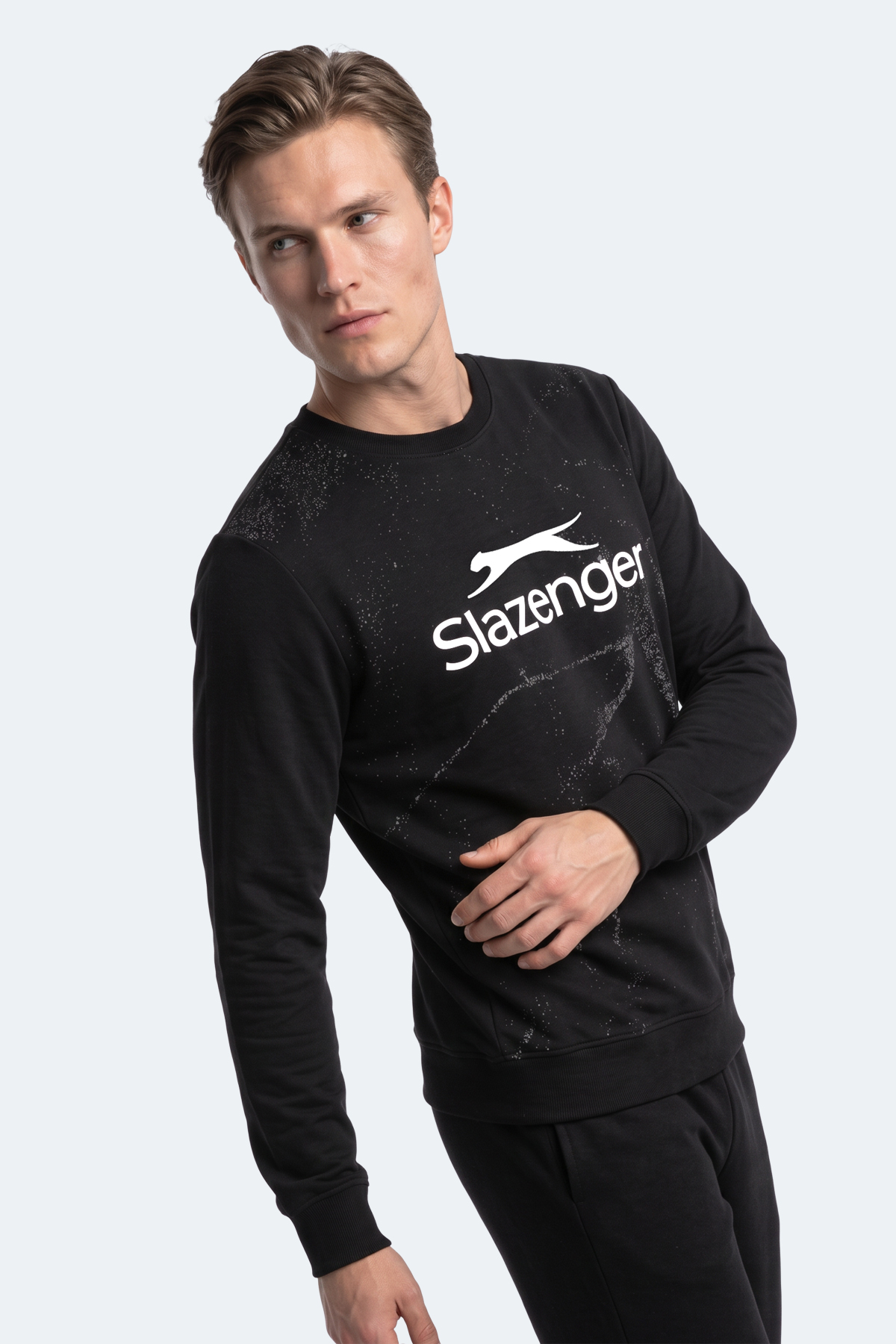 SLAZENGER GANG Erkek Siyah Sweatshırt görsel 3