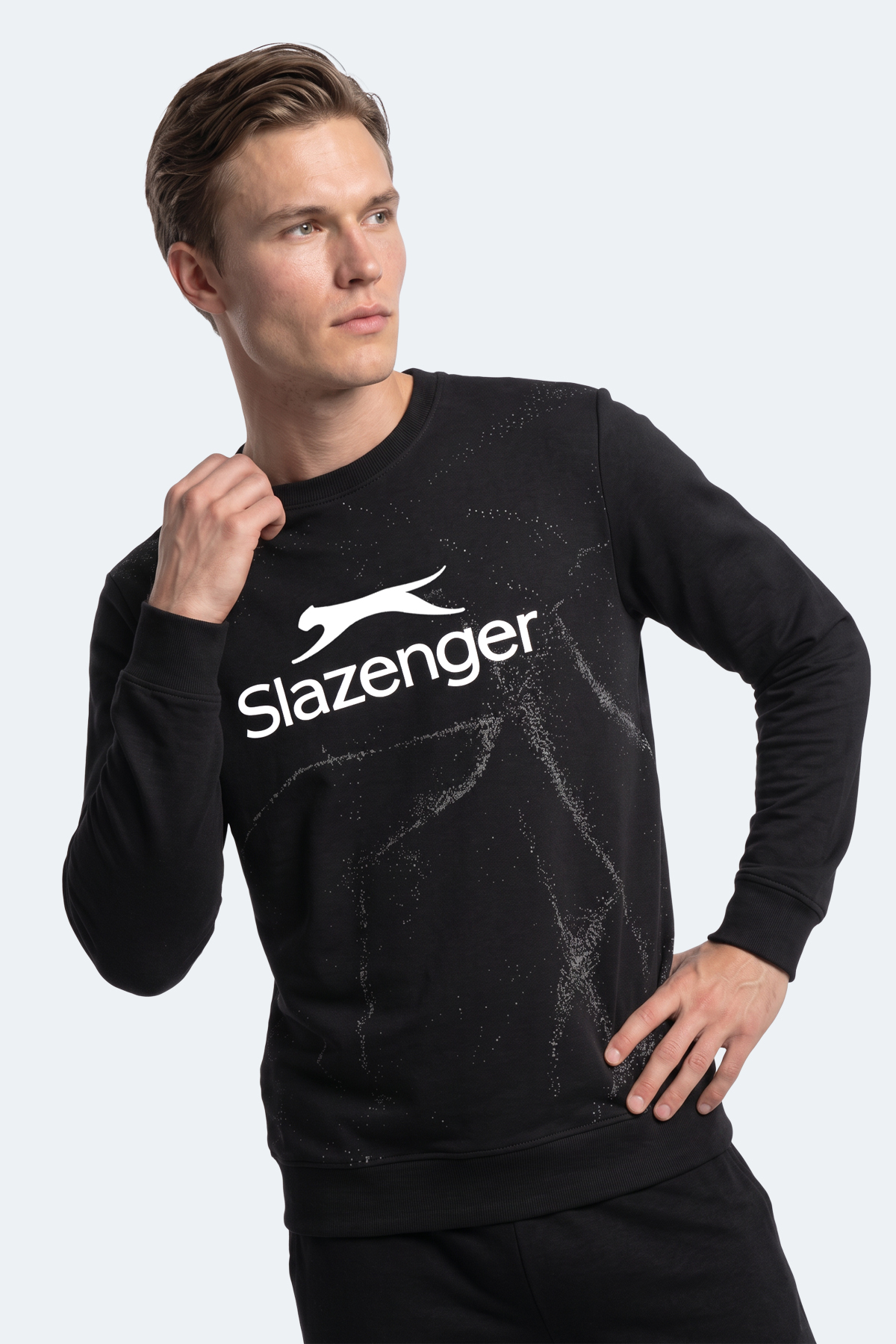 SLAZENGER GANG Erkek Siyah Sweatshırt görsel 6