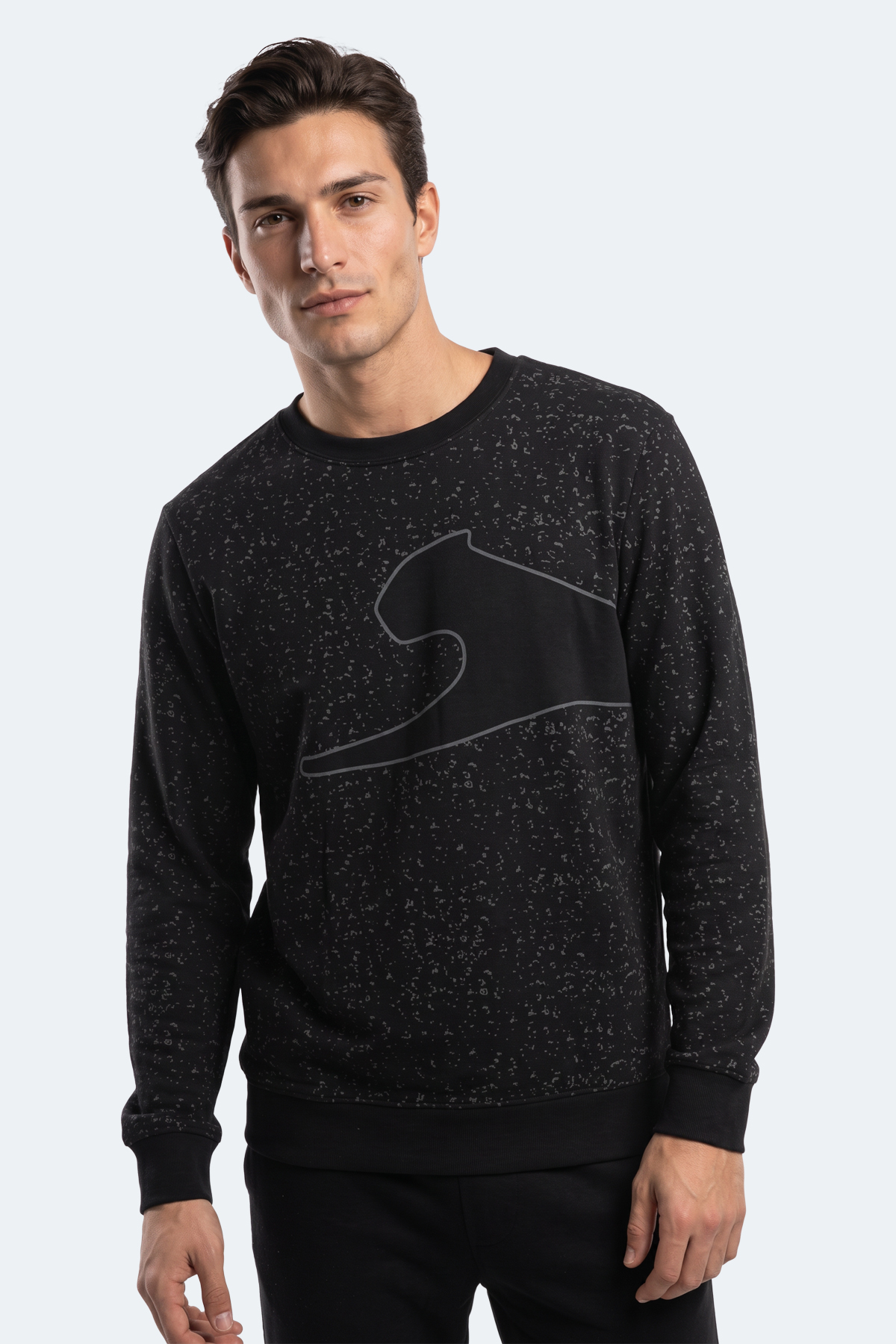 SLAZENGER GALLO Erkek Siyah Sweatshırt