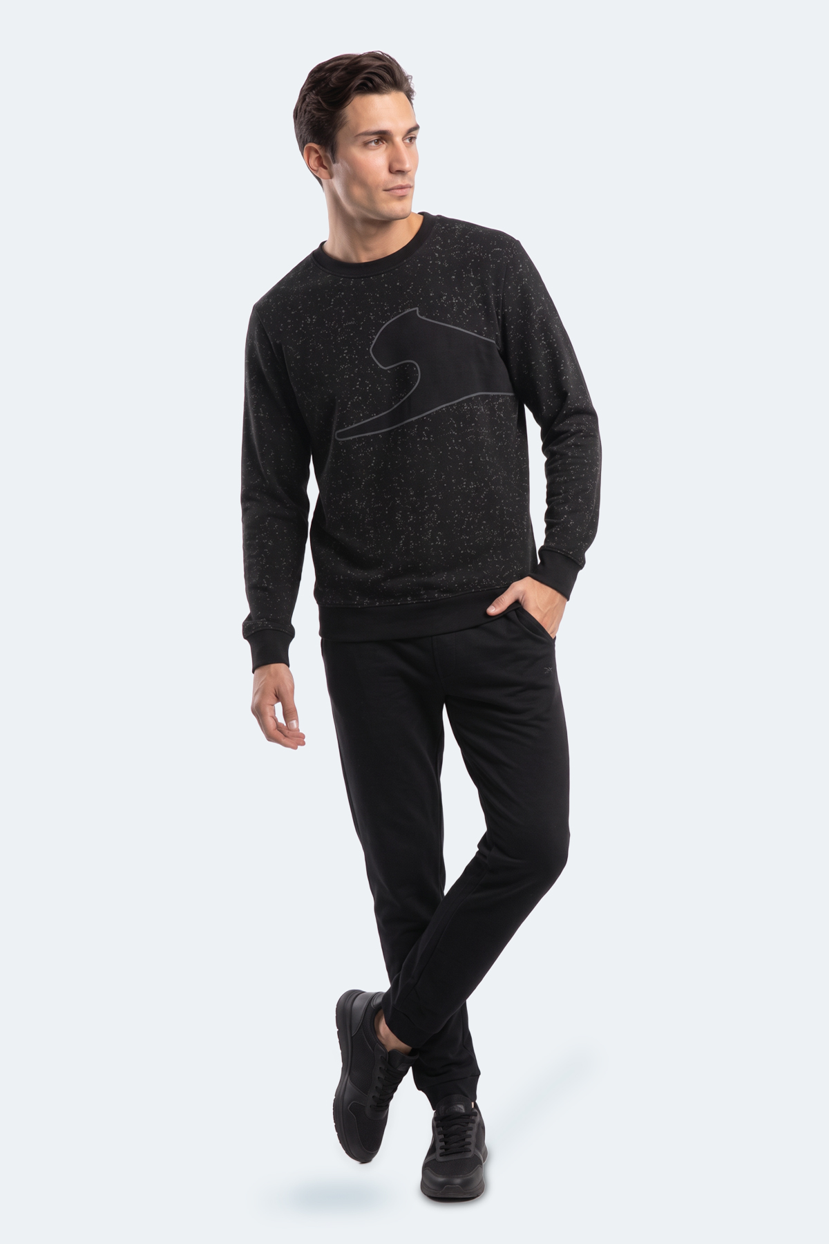SLAZENGER GALLO Erkek Siyah Sweatshırt görsel 5