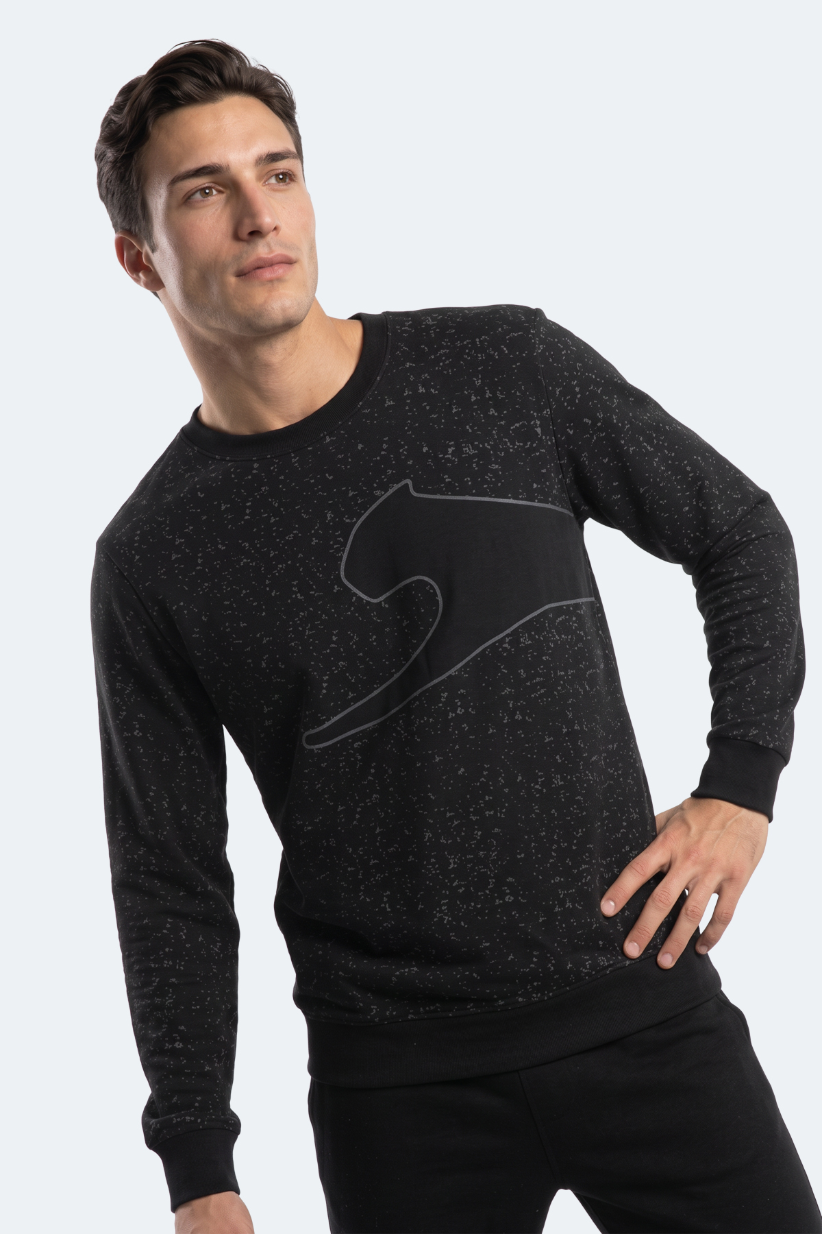 SLAZENGER GALLO Erkek Siyah Sweatshırt görsel 7