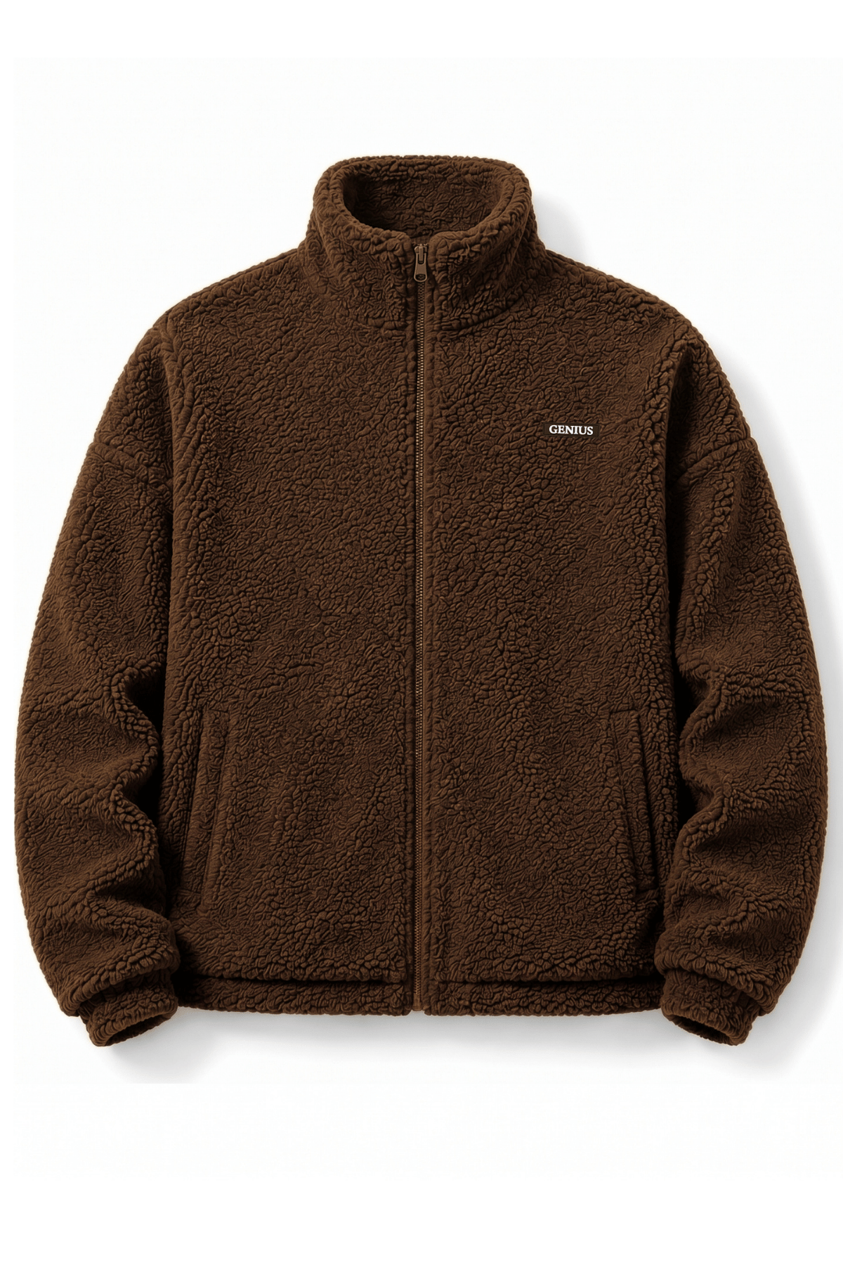 Genius Store Oversize Pelüş Erkek İçi Polarlı Tam Fermuarlı Sherpa Sonbahar Kış Kadın Polar Sweatshirt OVERSIZE-P