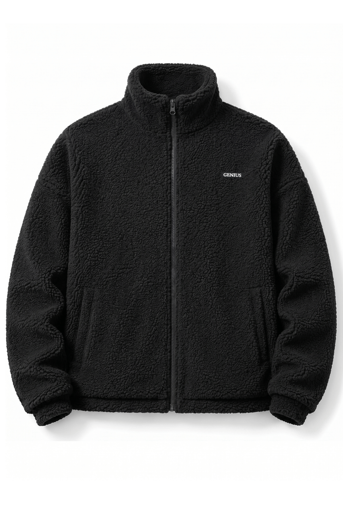 Genius Store Oversize Pelüş Erkek İçi Polarlı Tam Fermuarlı Sherpa Sonbahar Kış Kadın Polar Sweatshirt OVERSIZE-P