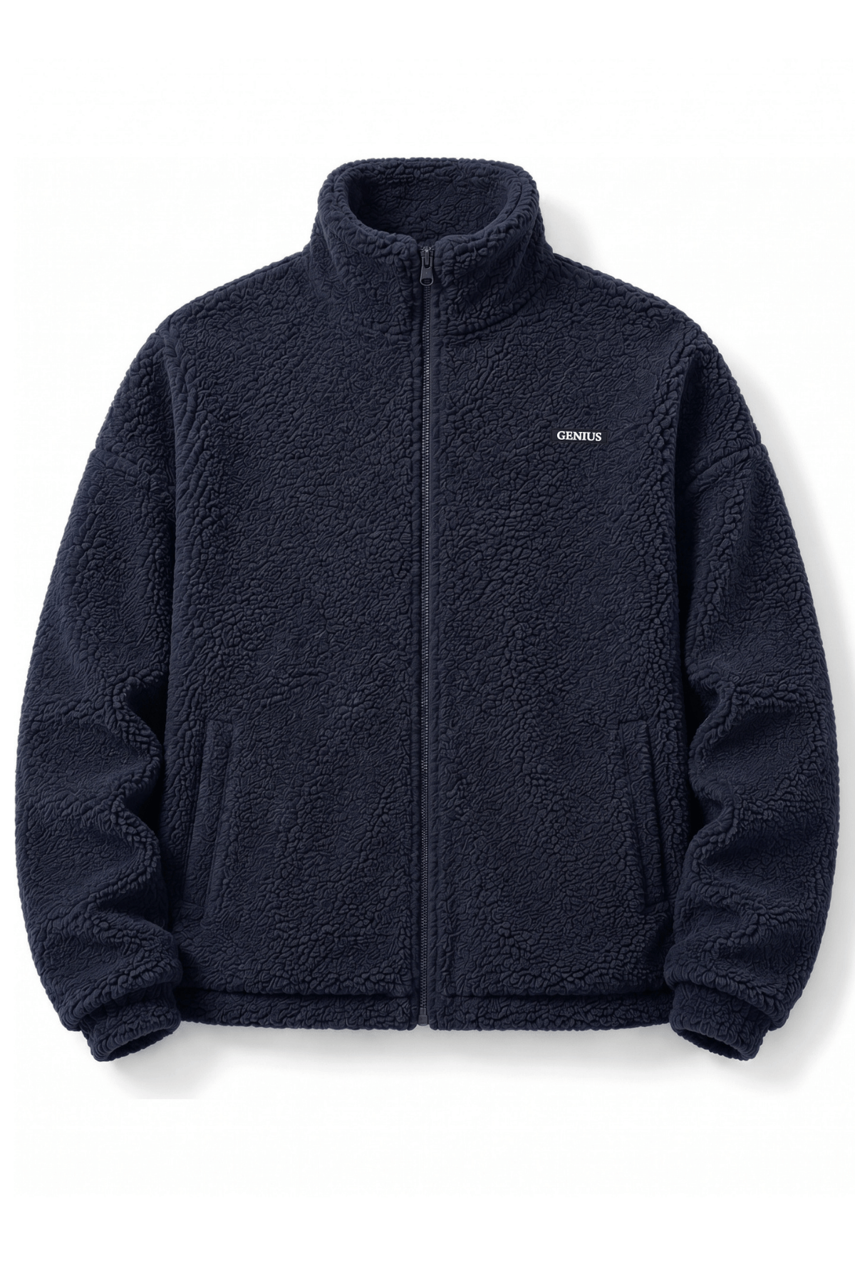 Genius Store Oversize Pelüş Erkek İçi Polarlı Tam Fermuarlı Sherpa Sonbahar Kış Kadın Polar Sweatshirt OVERSIZE-P