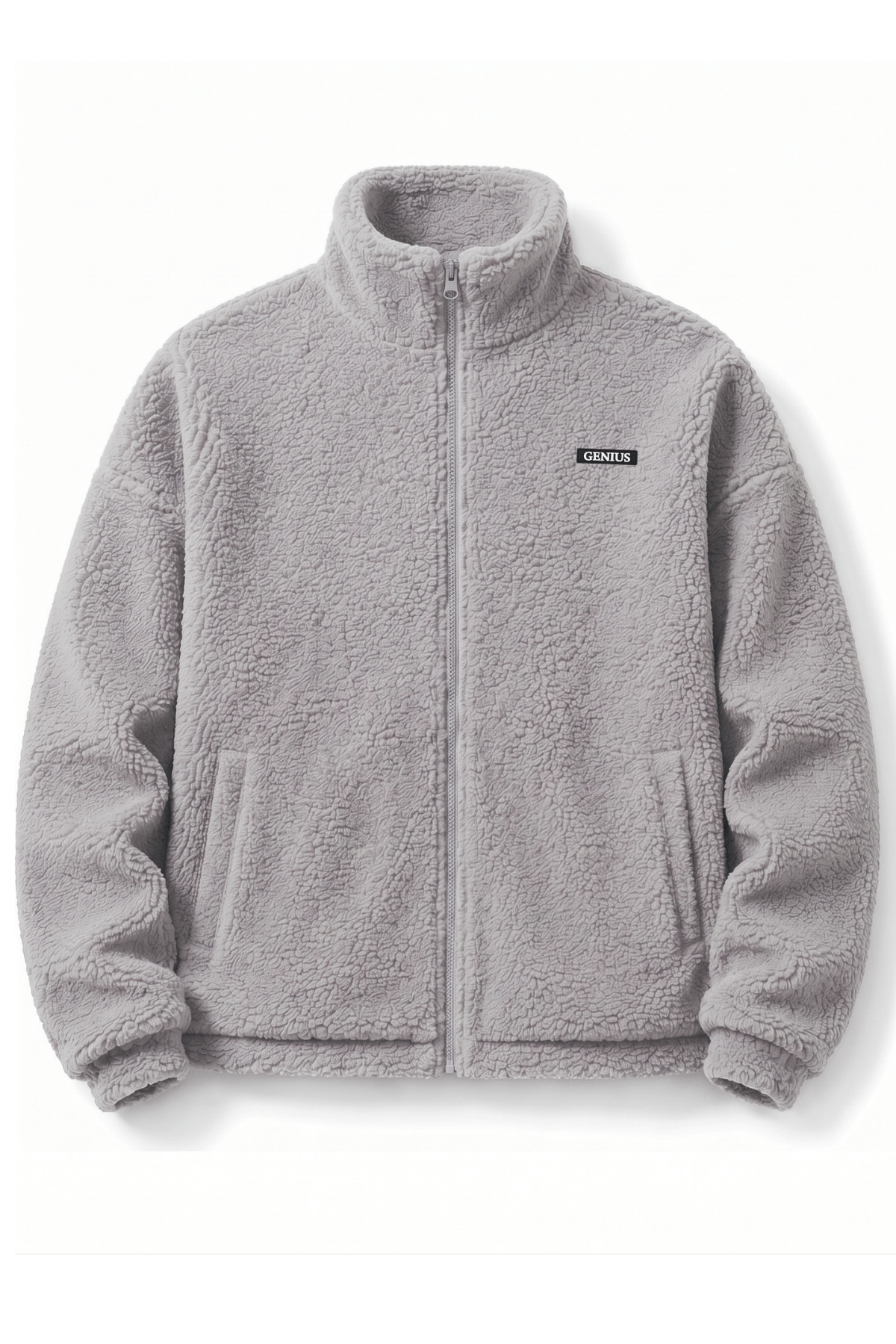 Genius Store Oversize Pelüş Erkek İçi Polarlı Tam Fermuarlı Sherpa Sonbahar Kış Kadın Polar Sweatshirt OVERSIZE-P