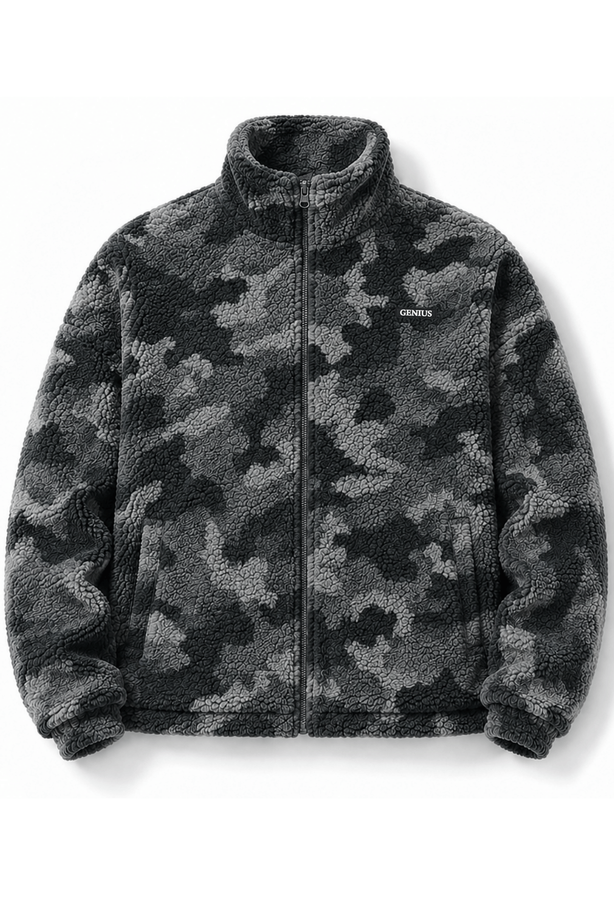 Genius Store Oversize Pelüş Erkek İçi Polarlı Tam Fermuarlı Sherpa Sonbahar Kış Kadın Polar Sweatshirt OVERSIZE-P