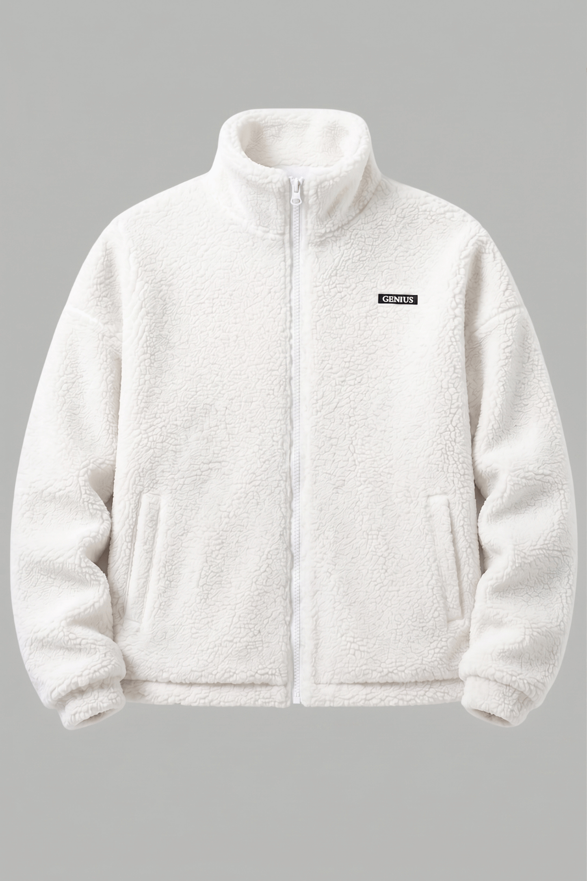 Genius Store Oversize Pelüş Erkek İçi Polarlı Tam Fermuarlı Sherpa Sonbahar Kış Kadın Polar Sweatshirt OVERSIZE-P